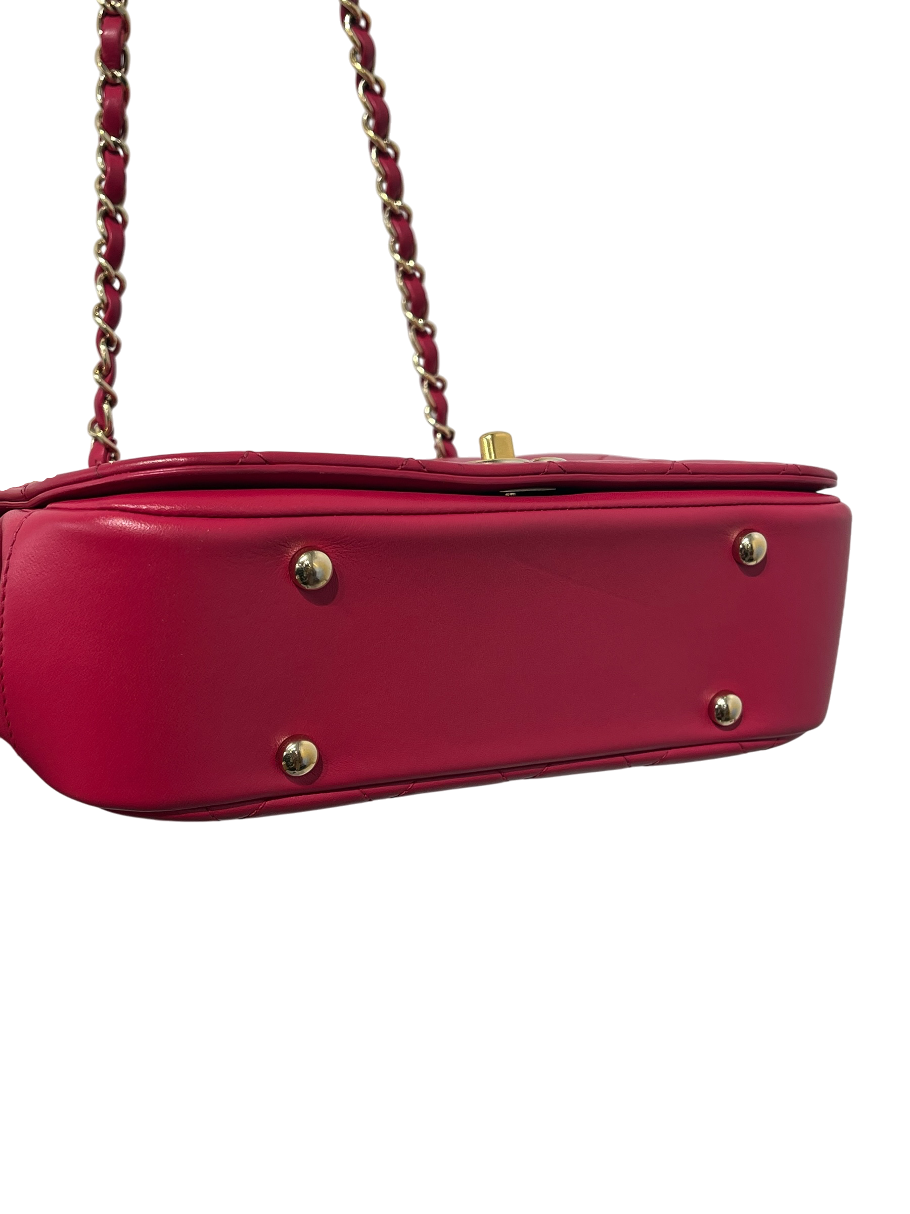 CHANEL/Bag/Leather/PNK/CARRY CHIC FLAP BAG view 8