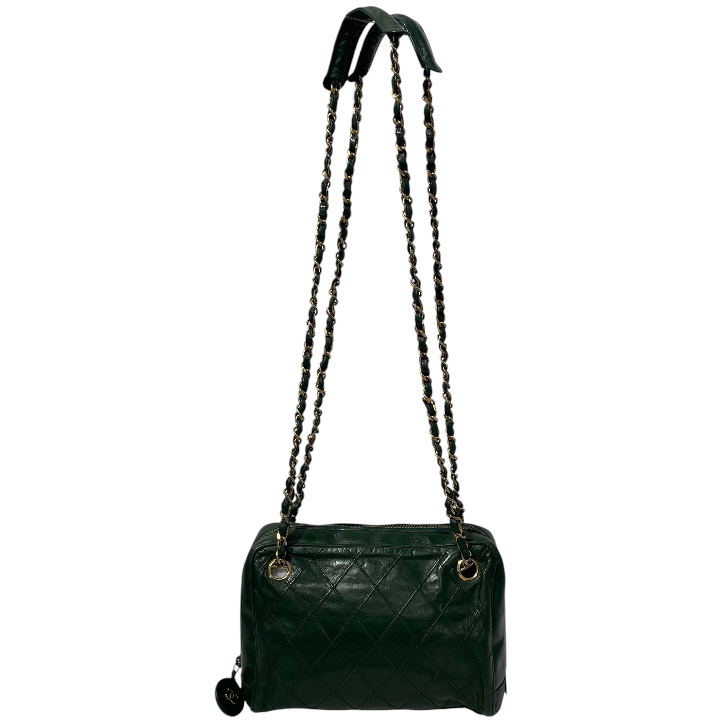 CHANEL/Cross Body Bag/Lambskin/GRN/vintage view 1