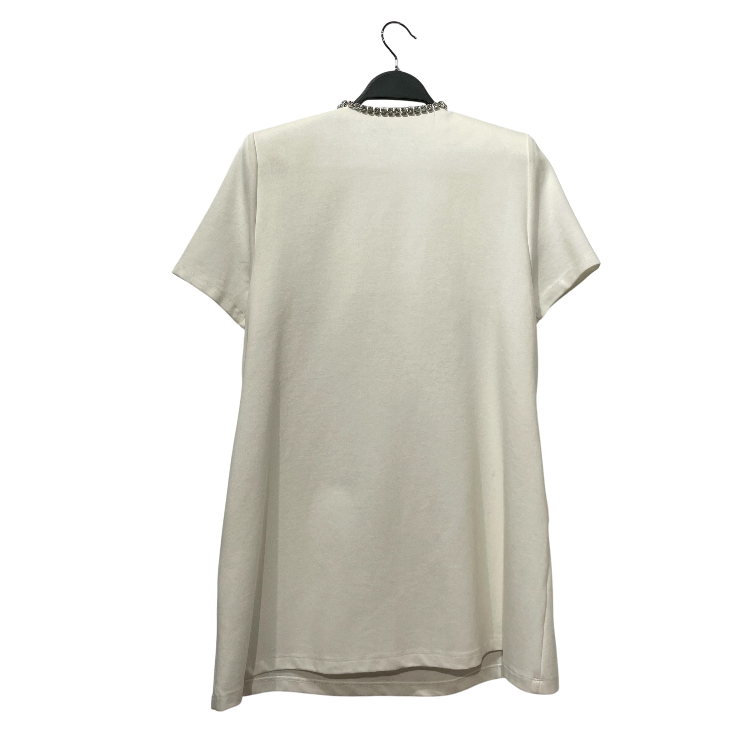 AREA/SL Dress/XS/Cotton/WHT/CRYSTAL BOW view 2