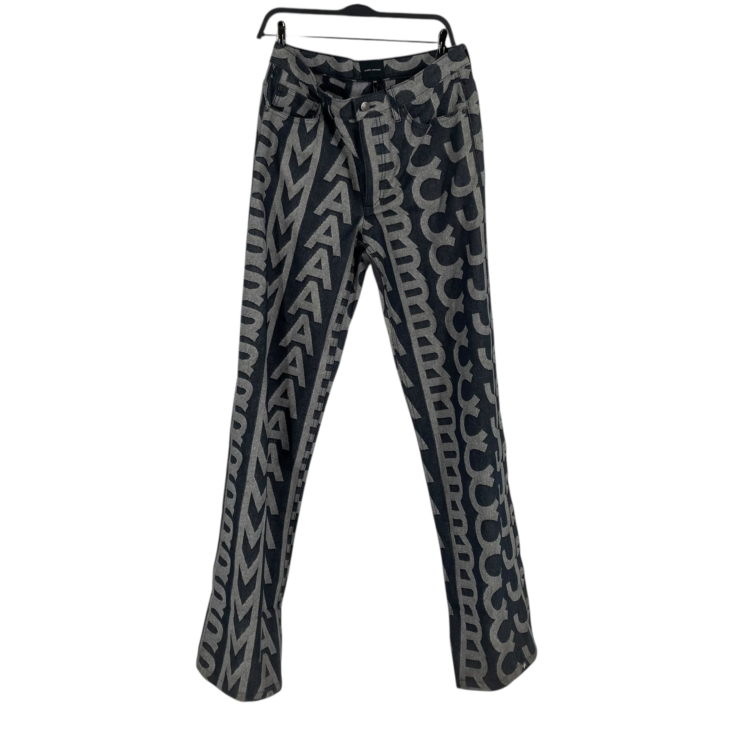 MARC JACOBS/Wide Leg Pants/29/Denim/BLU/text all over view 1