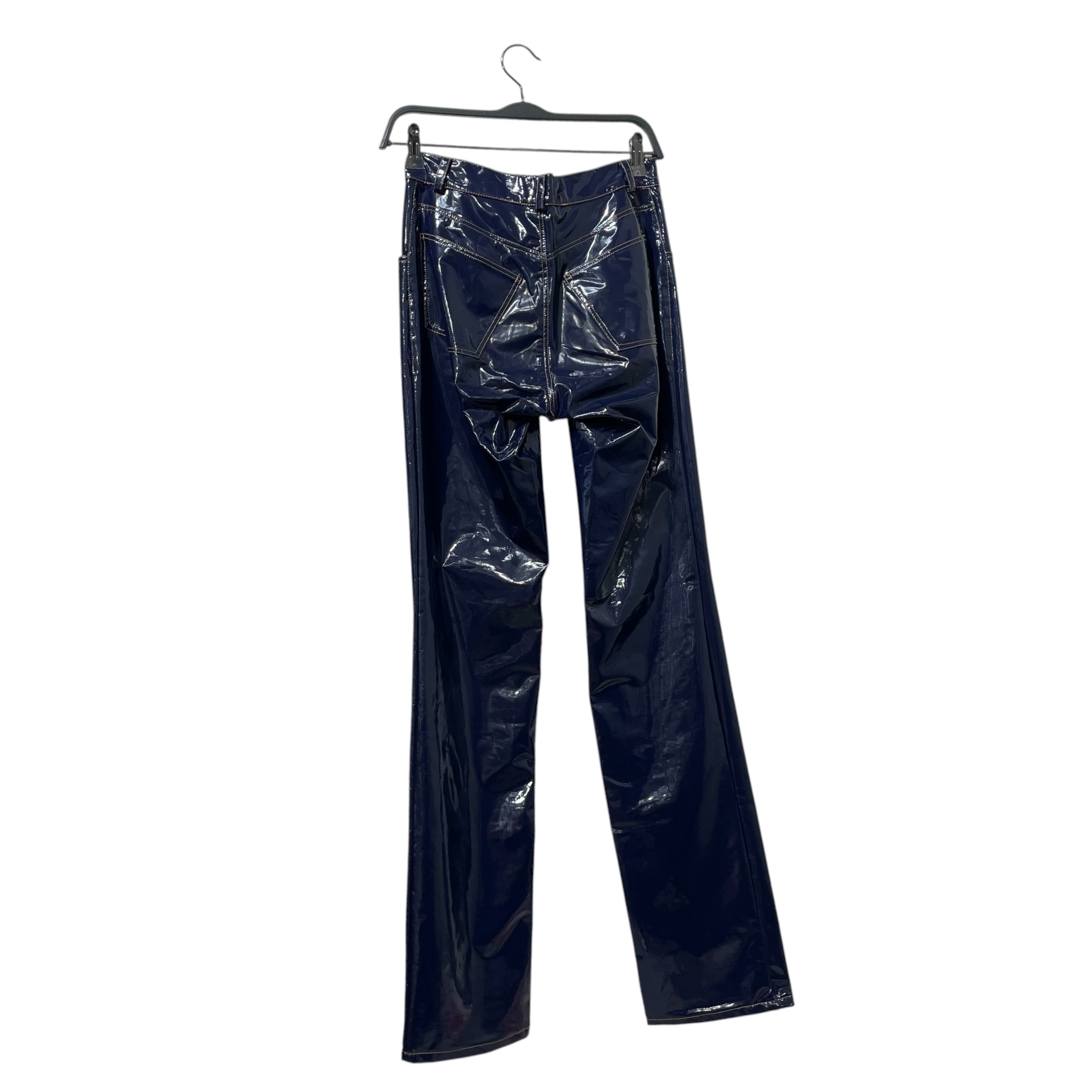 OTTOLINGER/Straight Pants/S/Faux Leather/NVY/ view 4