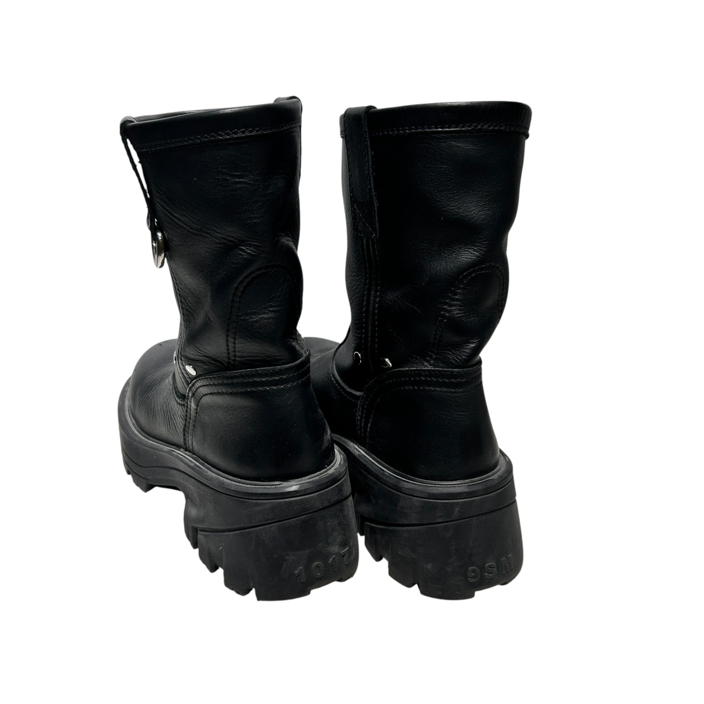 1017 ALYX 9SM(ALYX)/Boots/EU 45/Leather/BLK/eyelit/pulltab workboot view 2
