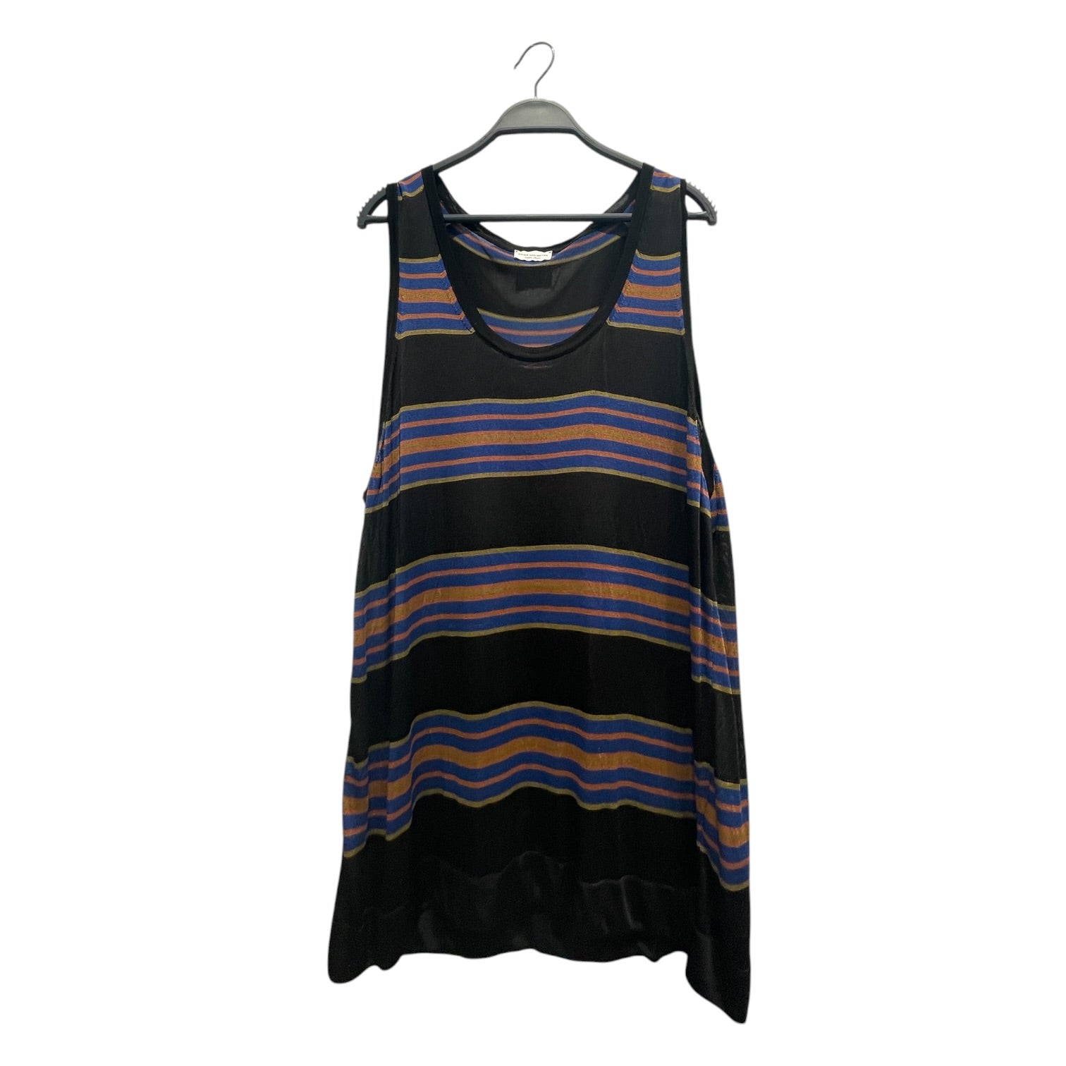 DRIES VAN NOTEN/SL Blouse/XL/Stripe/BLK/orange blue striped view 1