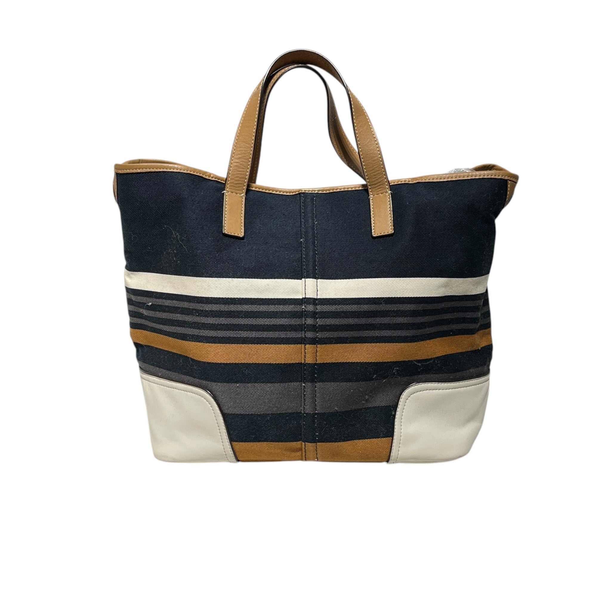COACH/Hand Bag/Stripe/Leather/NVY/HADLEY CANVAS view 2