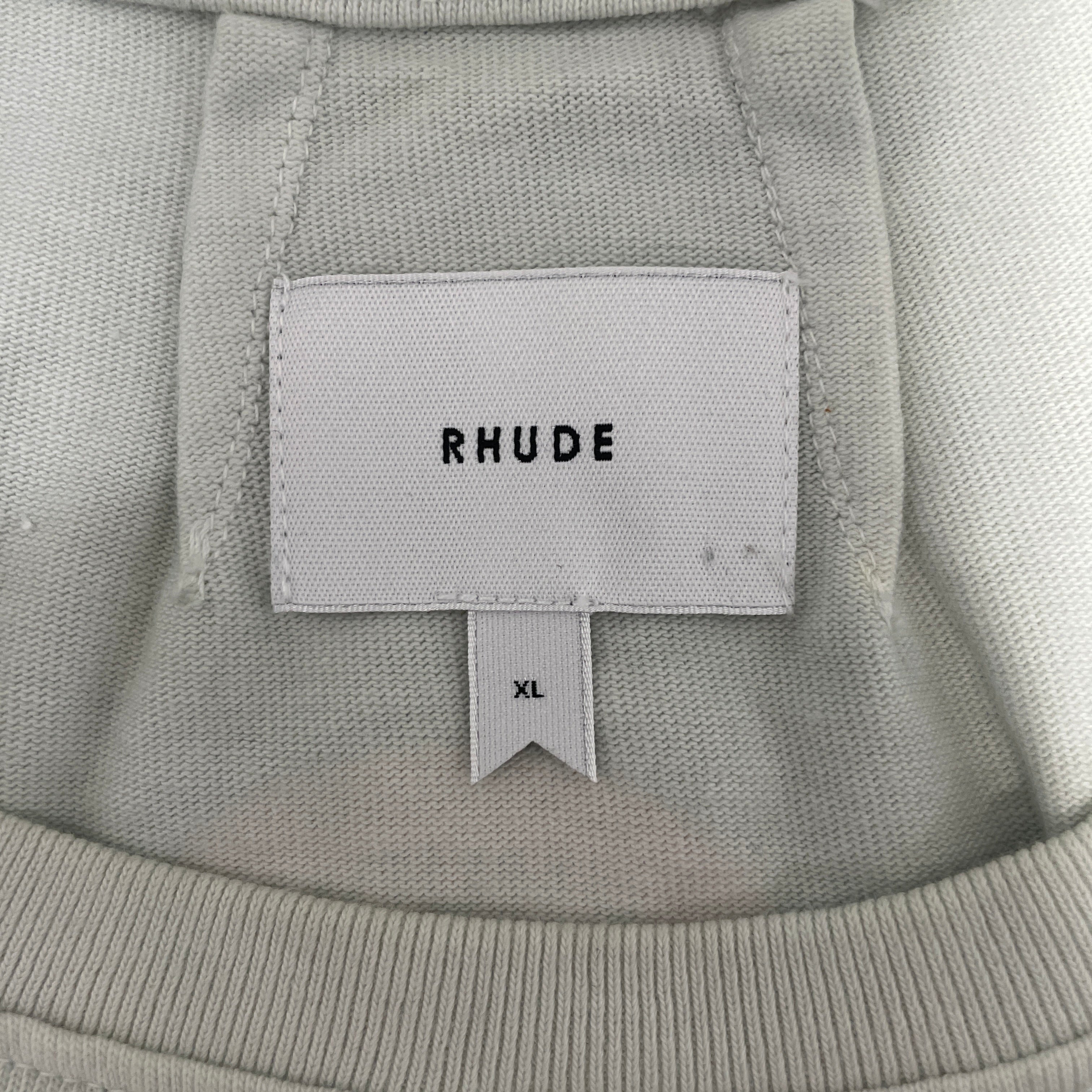 RHUDE/T-Shirt/XL/Cotton/CRM/BLACK HILLS DERBY view 3