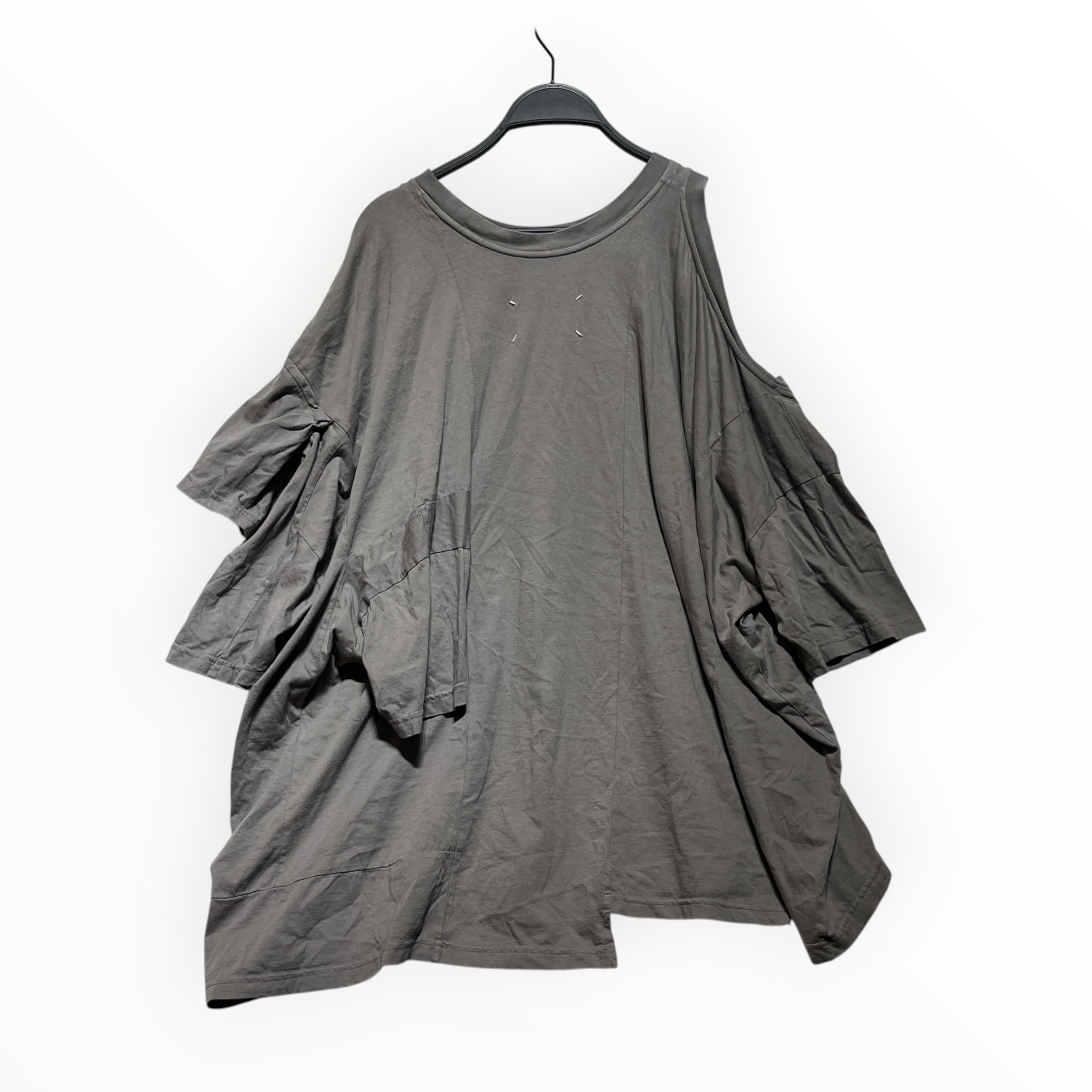 Maison Margiela/3|4 T-Shirt/S/Cotton/GRY/HOLES IN SHOULDERS view 2