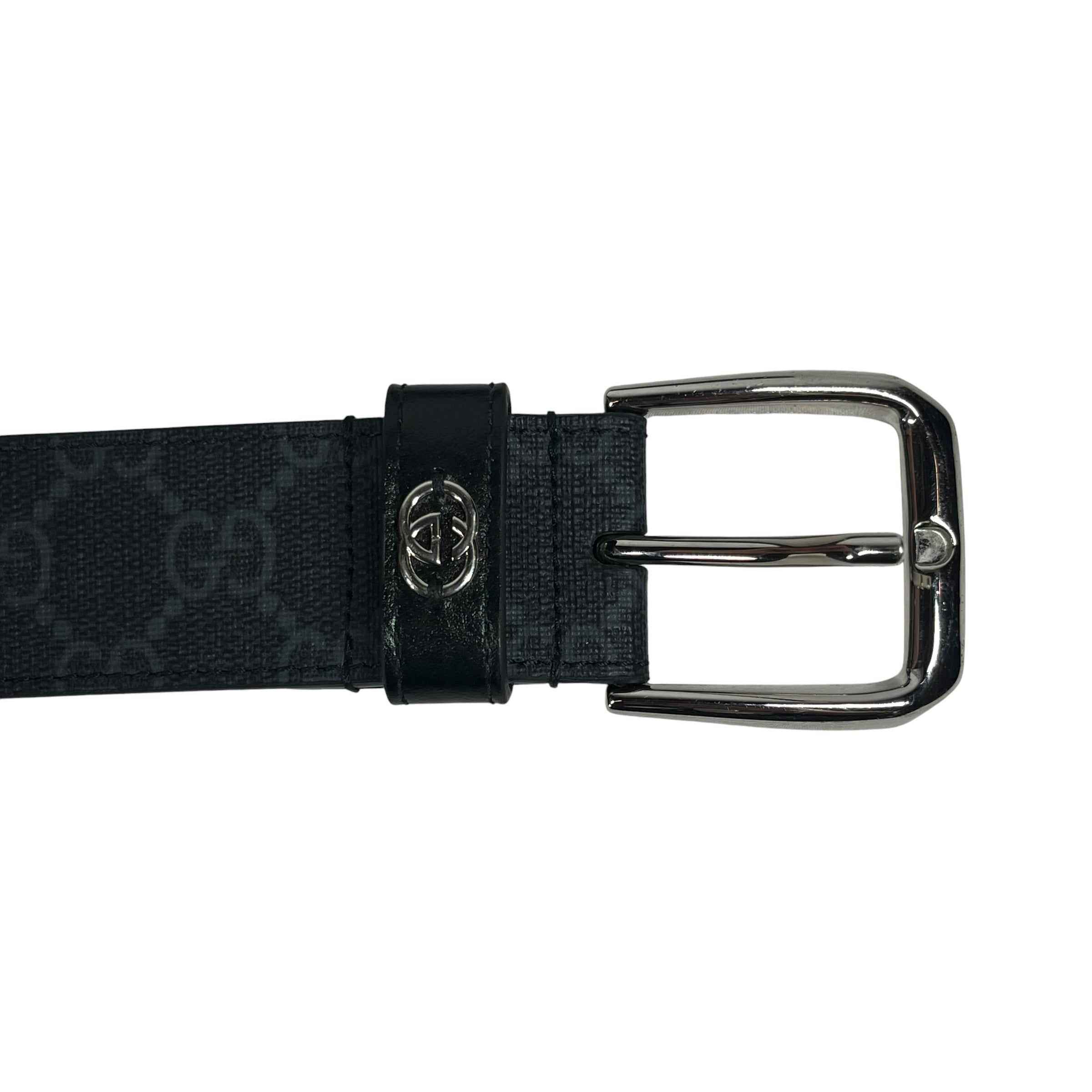 GUCCI/Belt/Monogram/Leather/BLK/M's/GG Black Monogram view 3