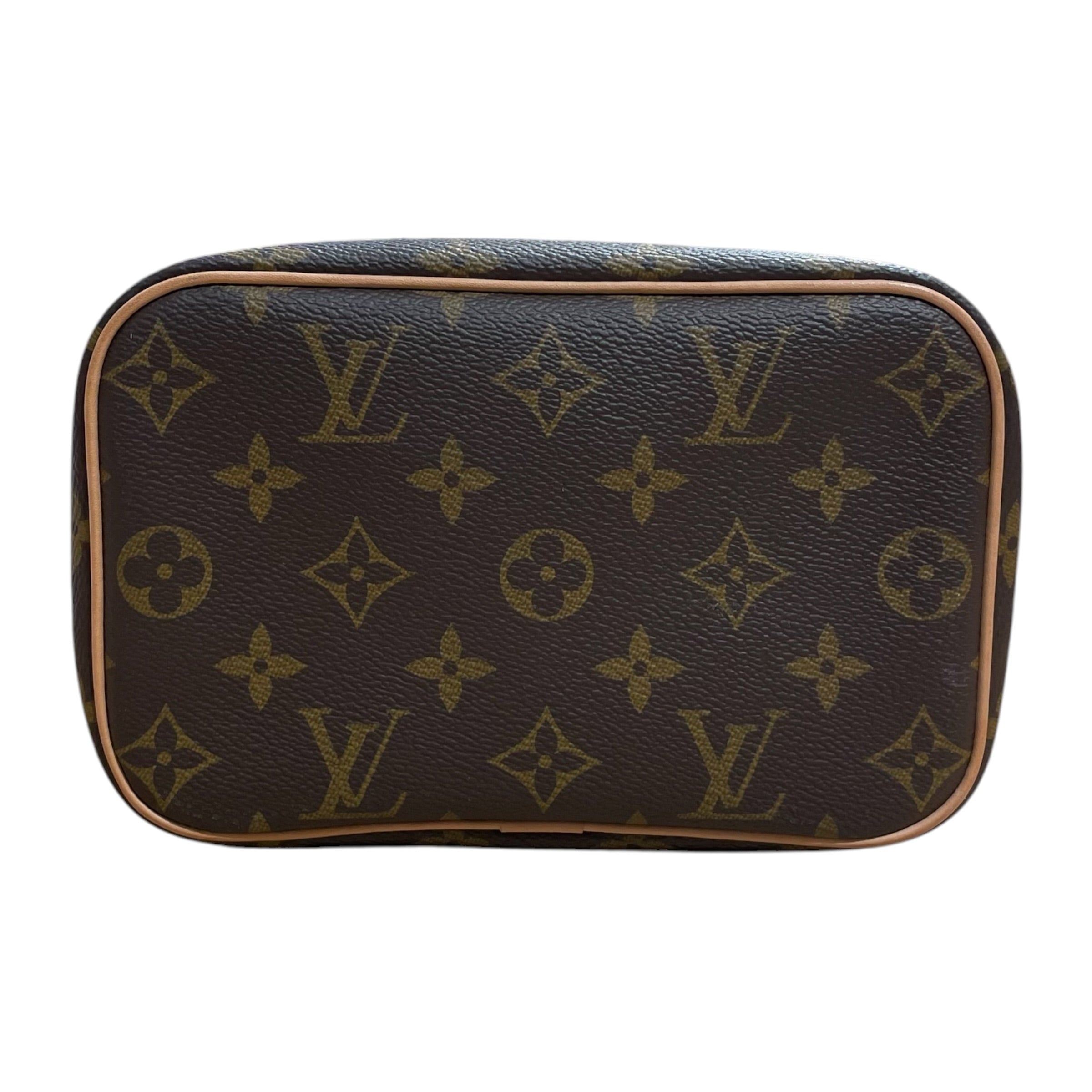 LOUIS VUITTON/Bag/Monogram/Leather/BRW/vanty case view 3