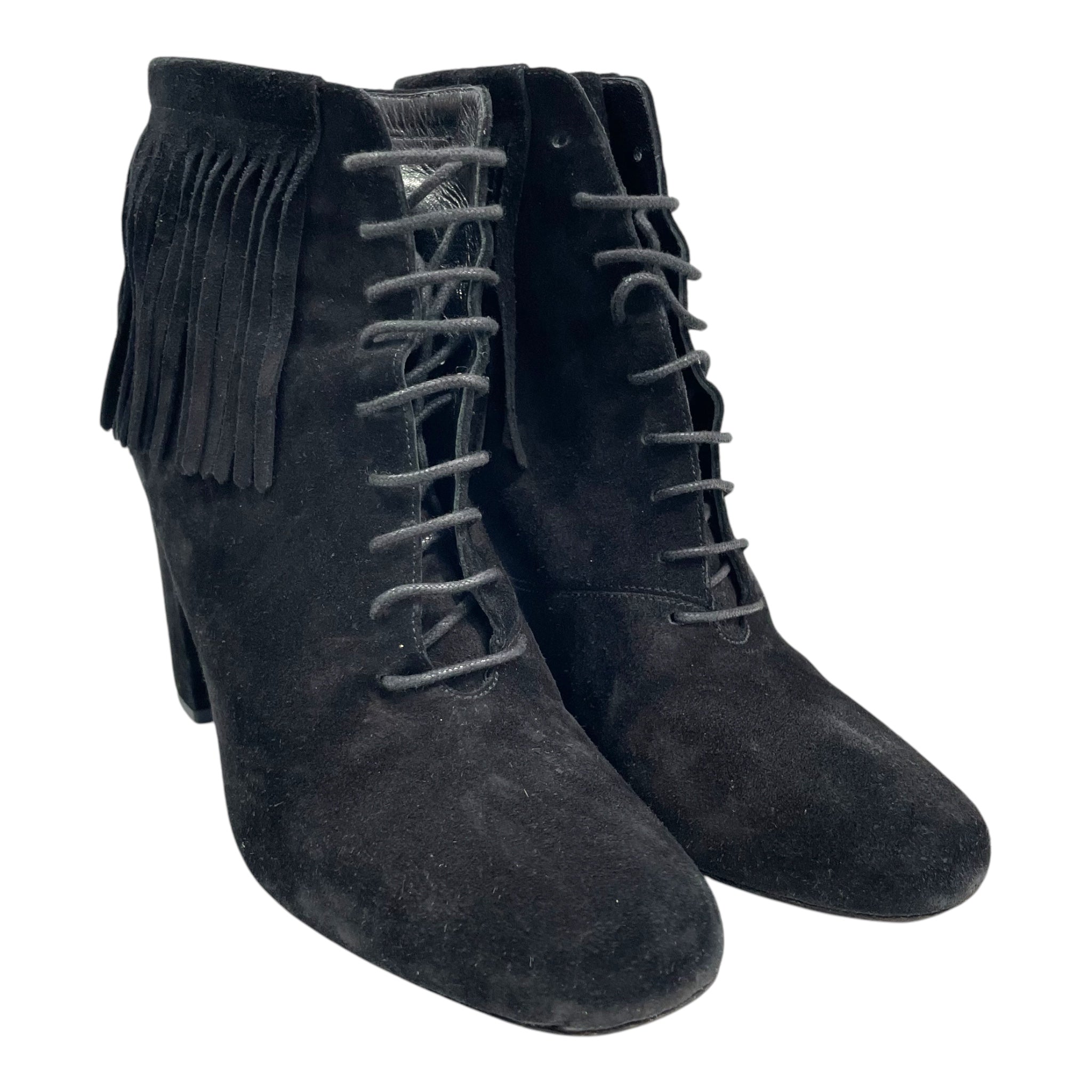 YVES SAINT LAURENT/Heels/US 7.5/Suede/BLK/#CA415688/38.5 view 1