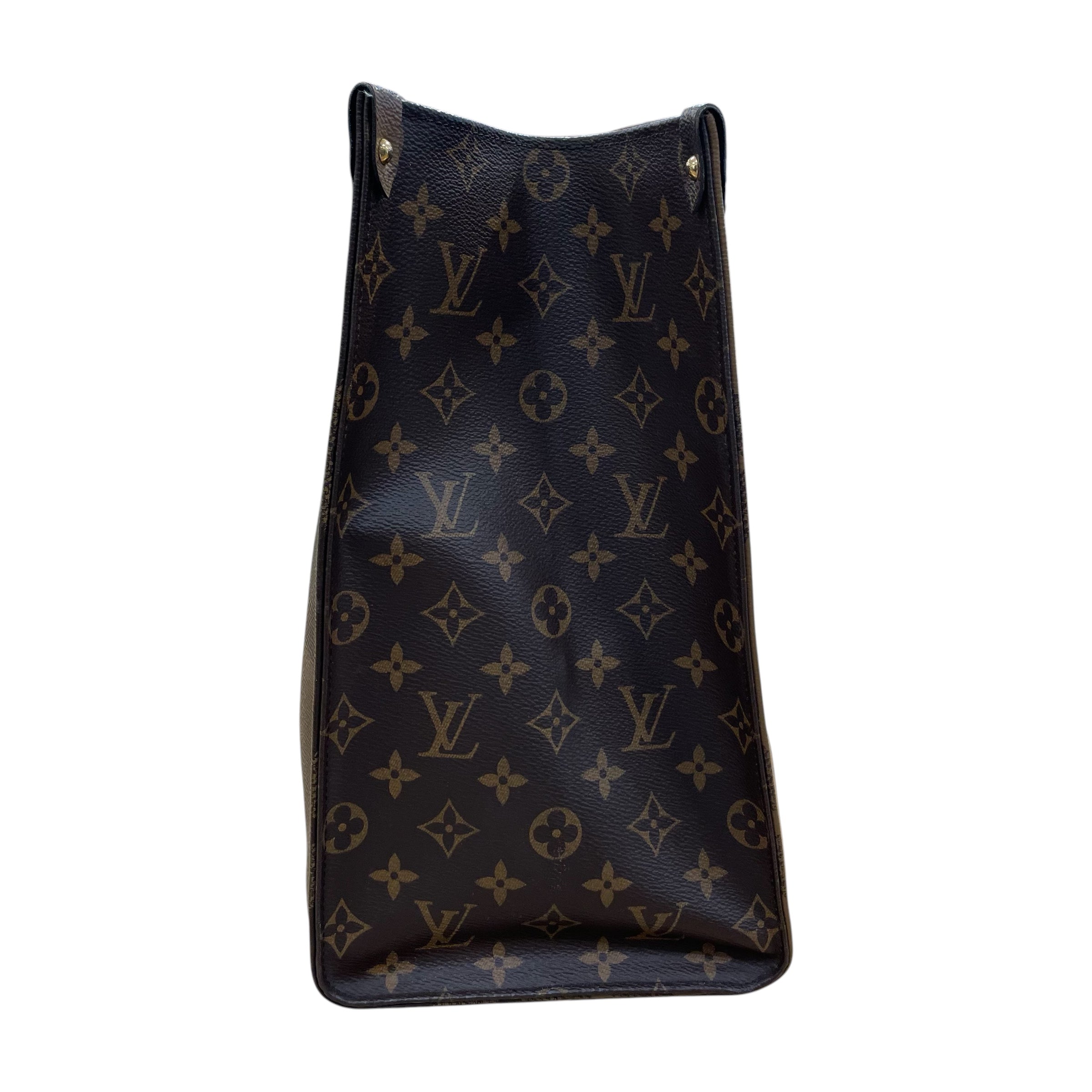LOUIS VUITTON/Tote Bag/Monogram/Leather/BRW/on the go mm view 3