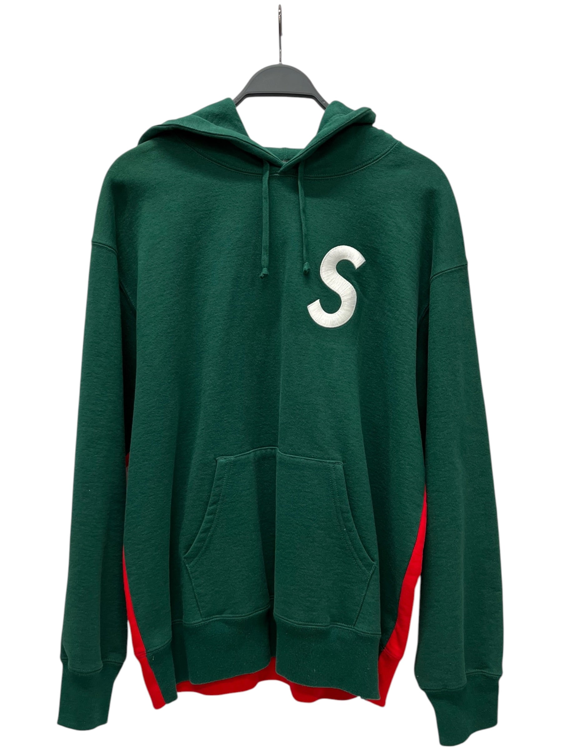 Supreme/Hoodie/L/Cotton/GRN/GRN FRONT, RED BACK view 1