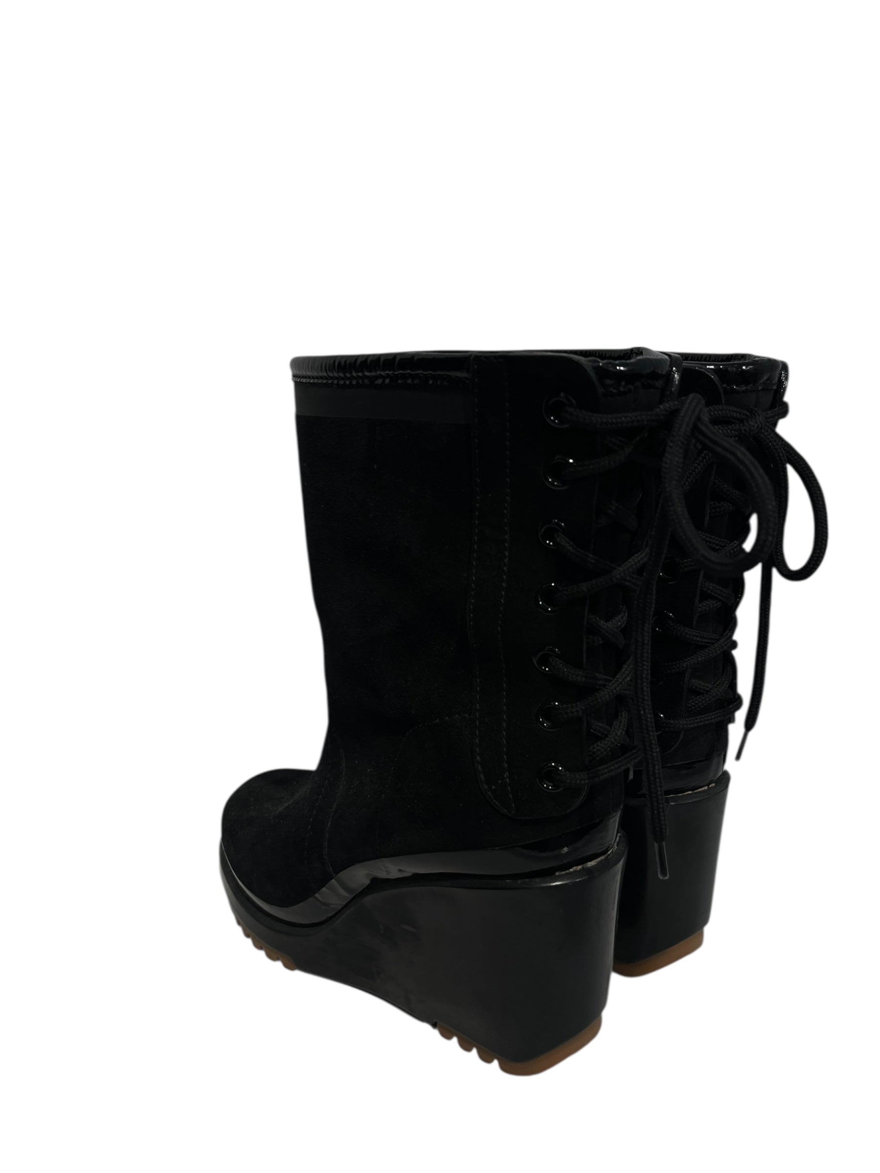 MARC JACOBS/Booties/US 8.5/Leather/BLK/WEDGE BOOT CORSET BACK view 2