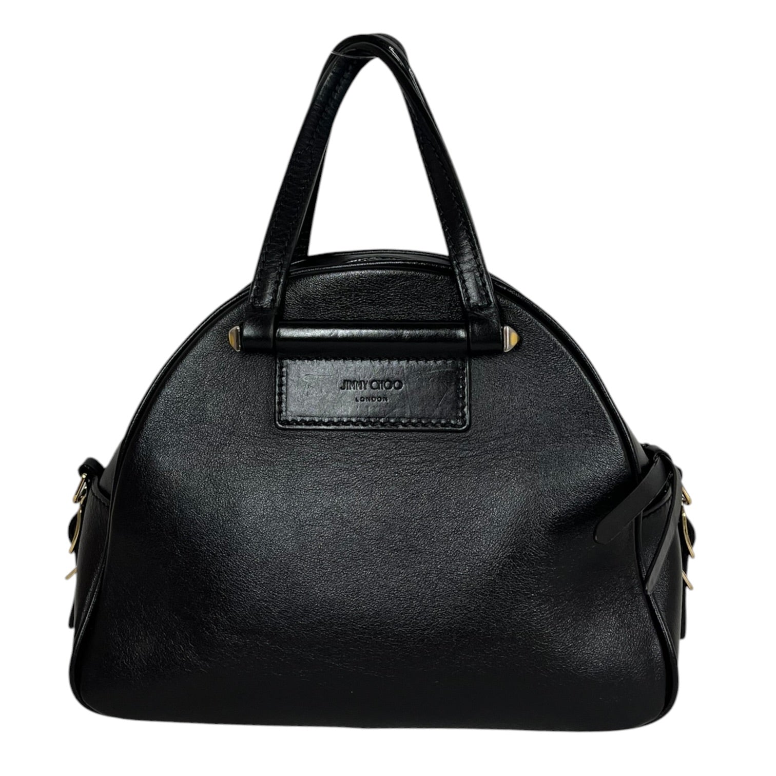JIMMY CHOO/Cross Body Bag/Leather/BLK/BOWLING BAG view 2