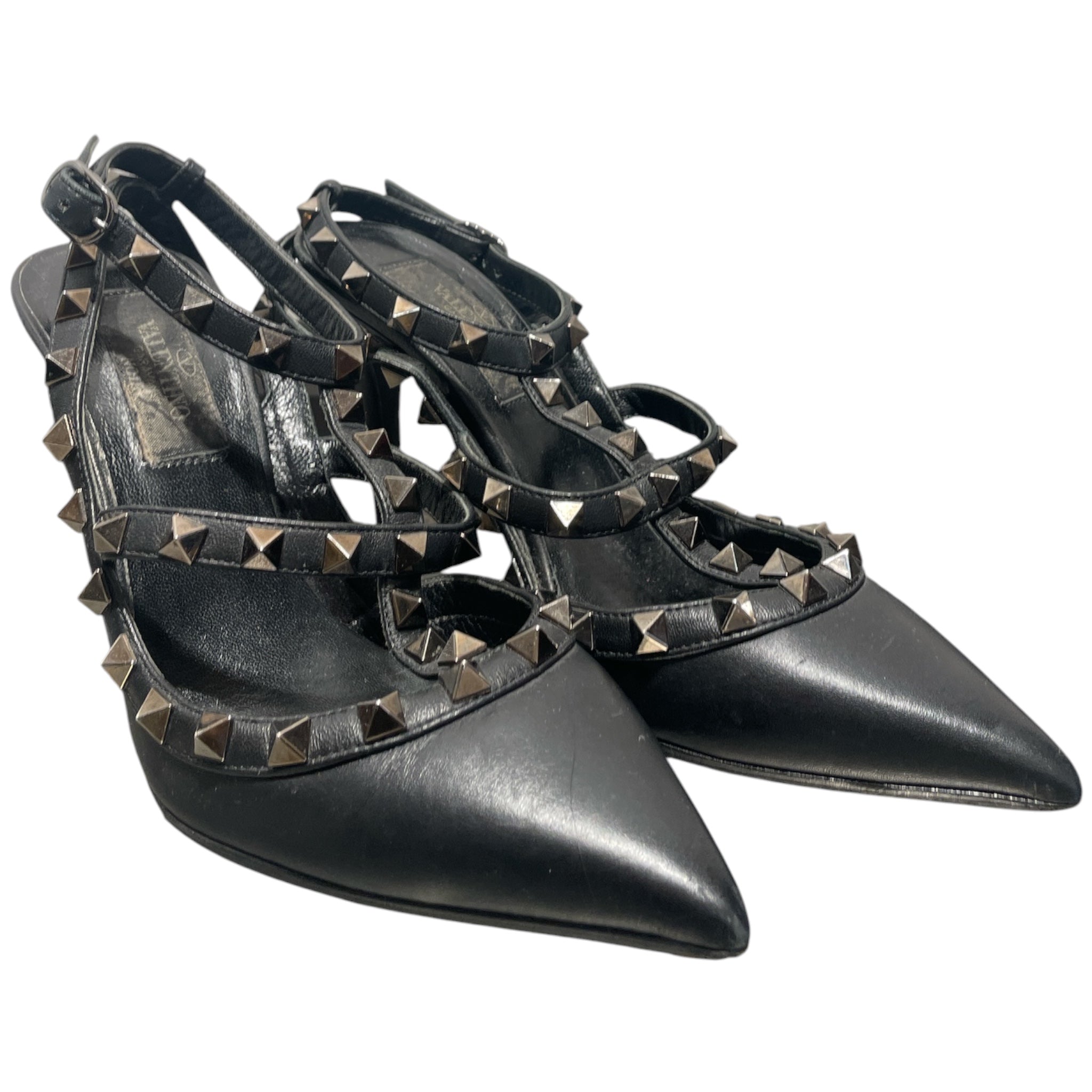 VALENTINO GARAVANI/Heels/US 5/Leather/BLK/studded view 1