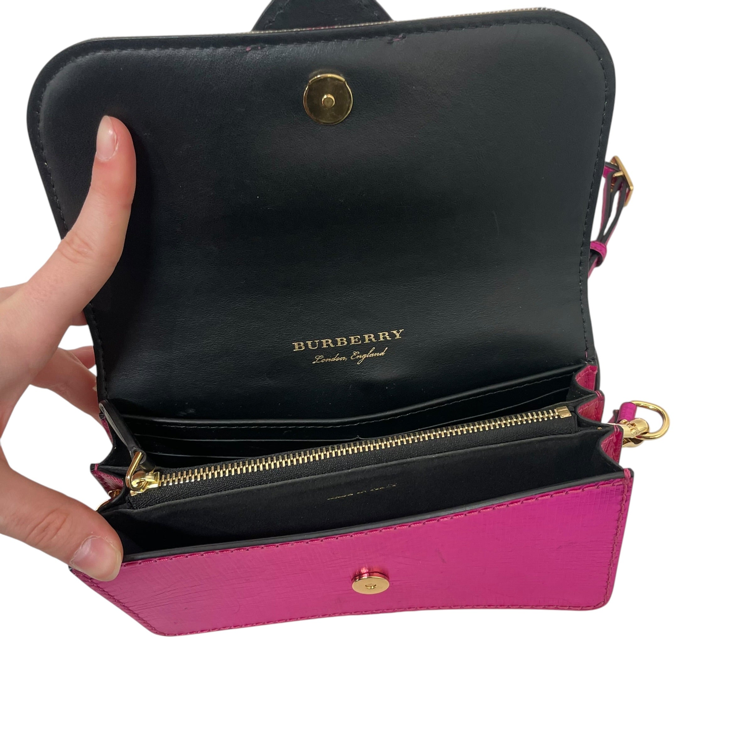 BURBERRY LONDON/Cross Body Bag/Plaid/Leather/MLT/Burberry Buckle House Check view 4