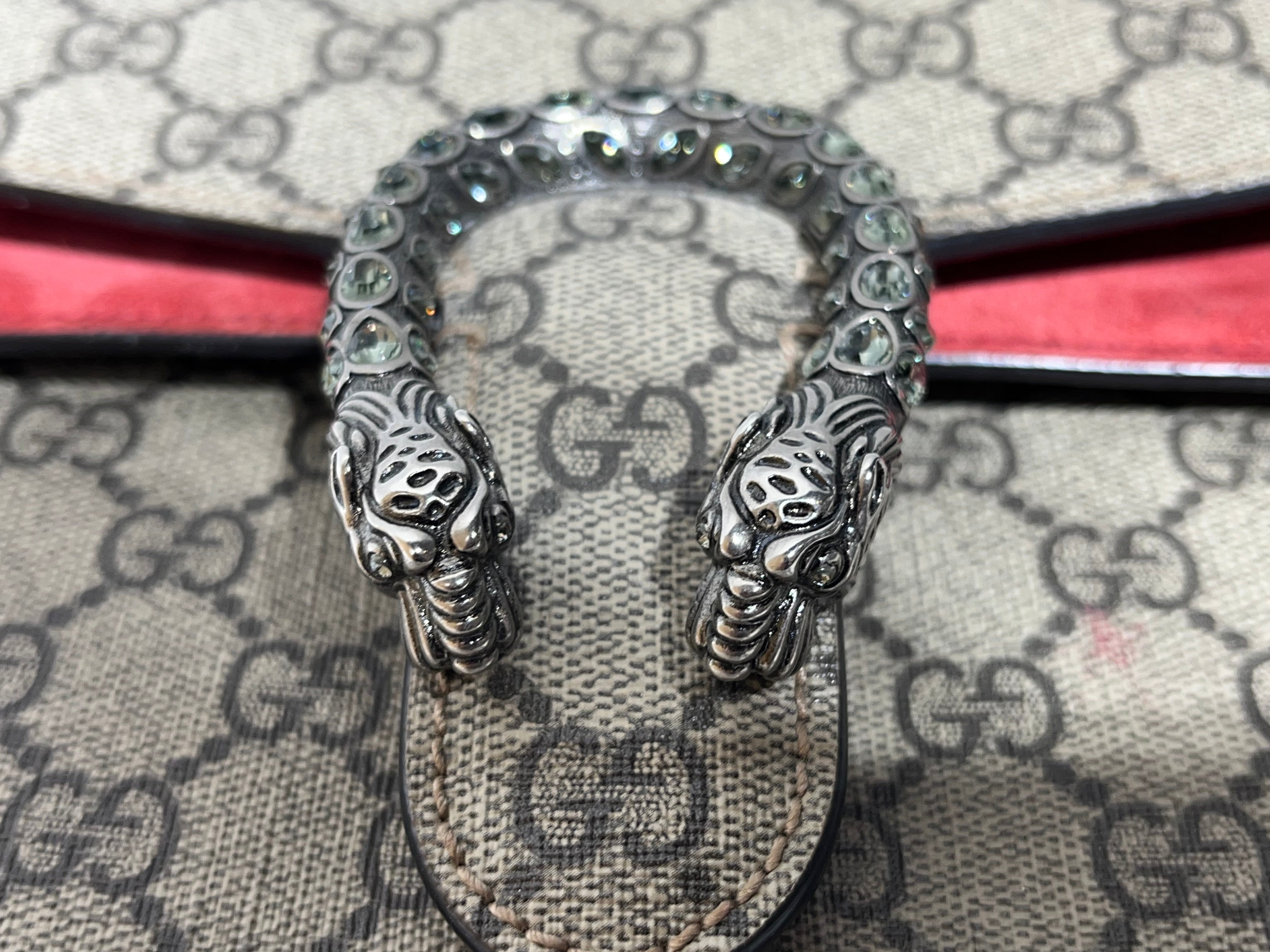 GUCCI/Cross Body Bag/Monogram/Leather/RED/Gucci GG Supreme Dionysus Bag view 3