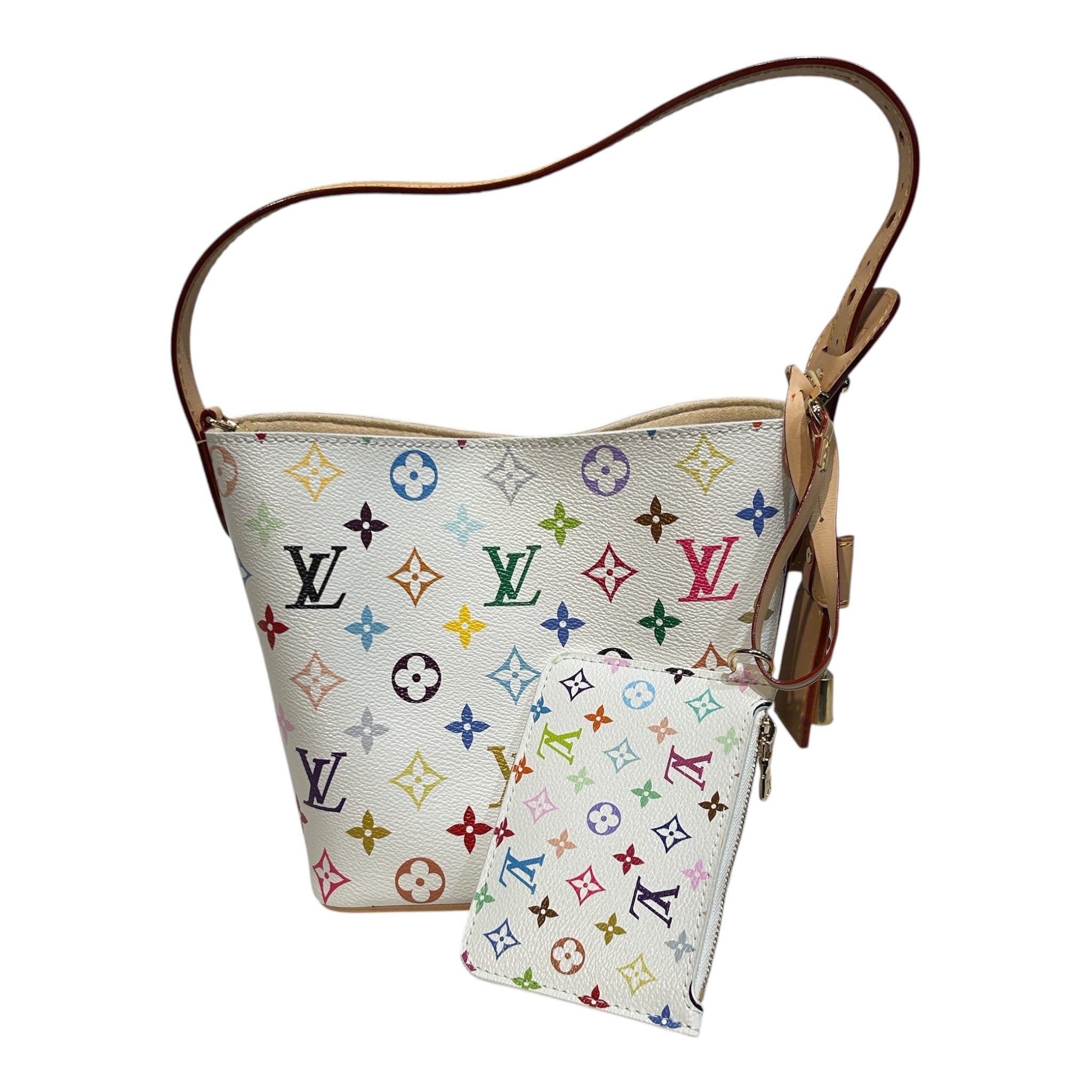 LOUIS VUITTON/Bag/Monogram/Leather/WHT/murakami tm all in bb view 1