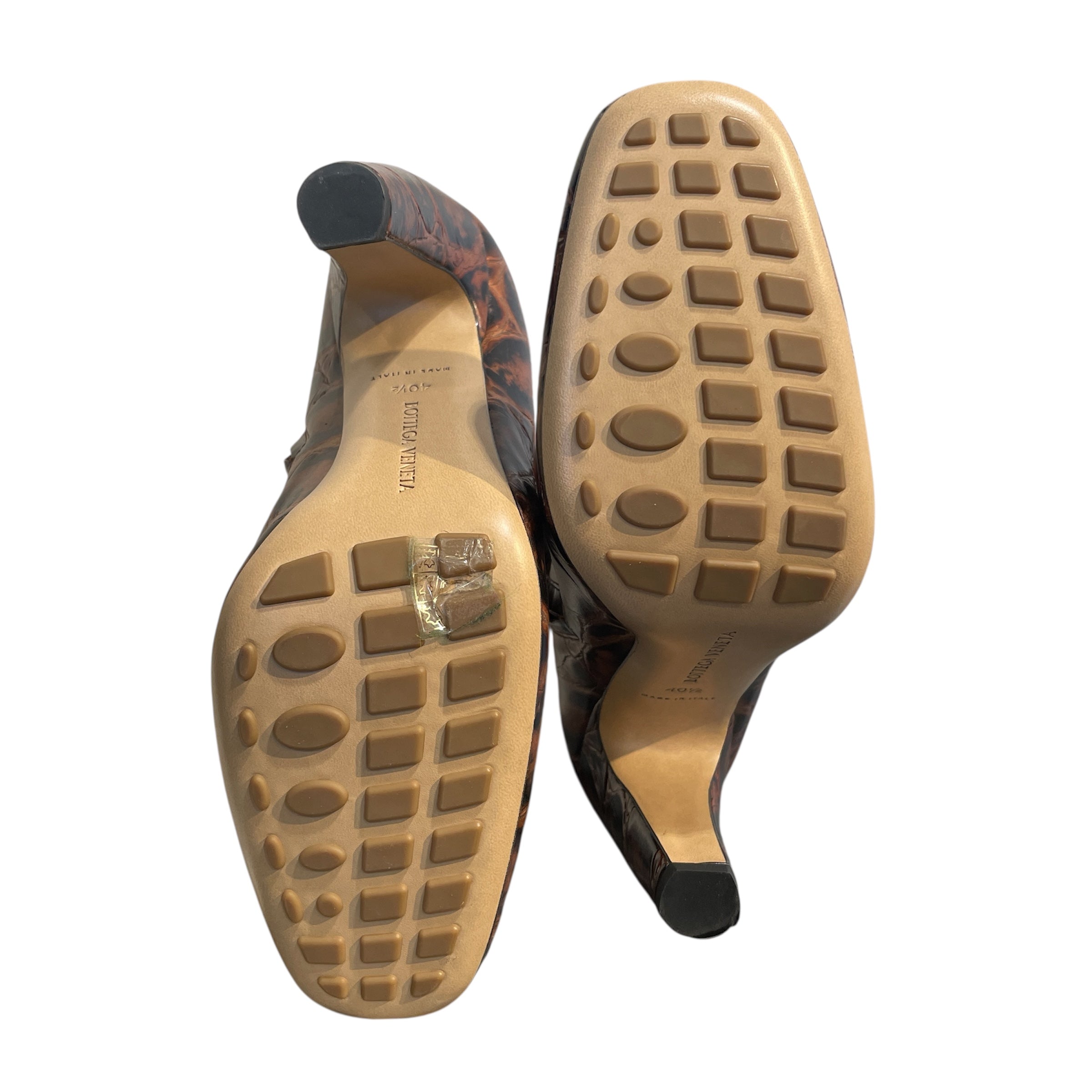 BOTTEGA VENETA/Long Boots/EU 40.5/Animal Pattern/Leather/BRW/Canalazzo Croc Boots view 3