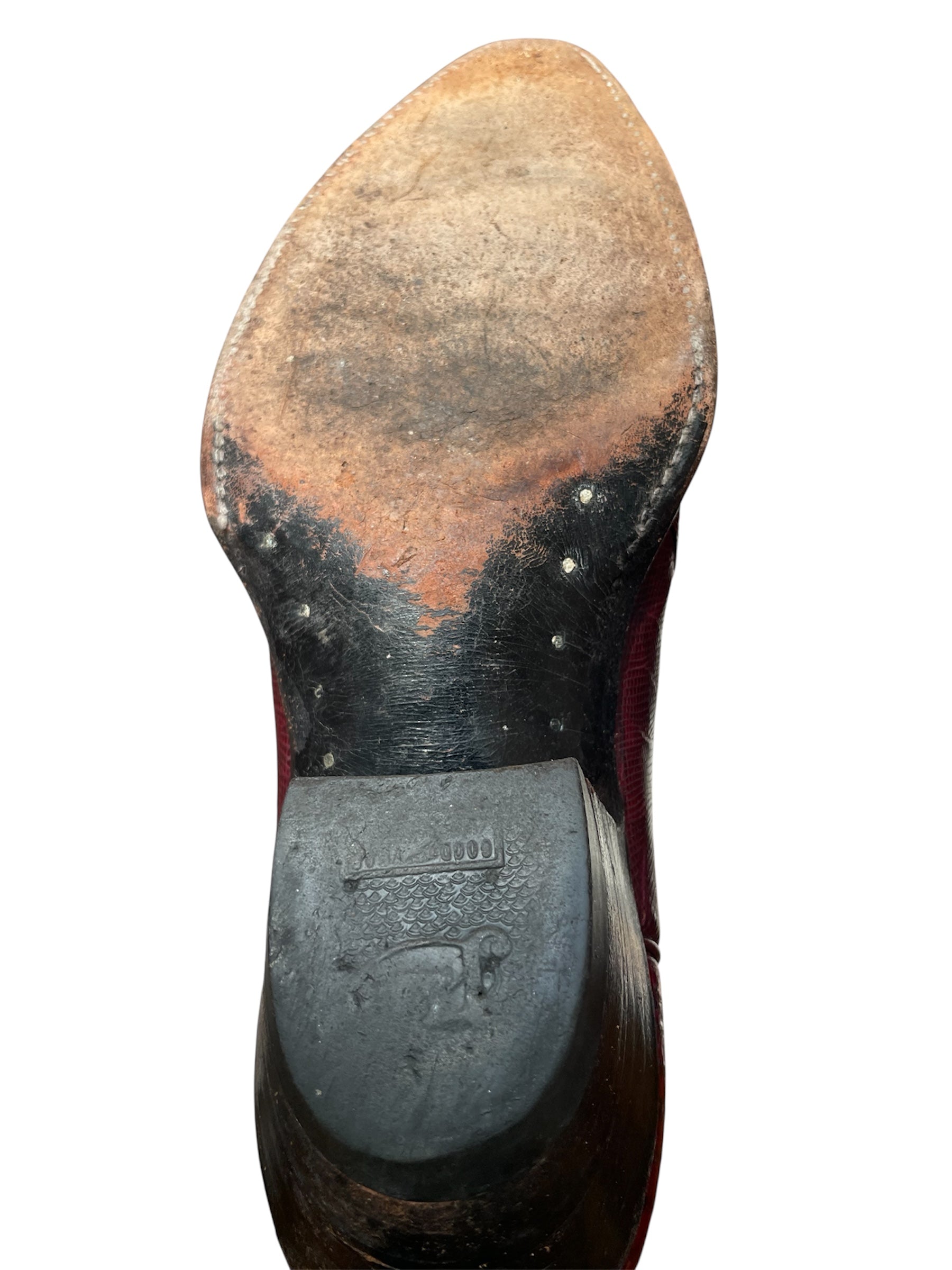 VINTAGE/Cowboy Boots/US 8/Animal Pattern/Leather/BRD/OSTRICH LEG SNIP TOE view 4