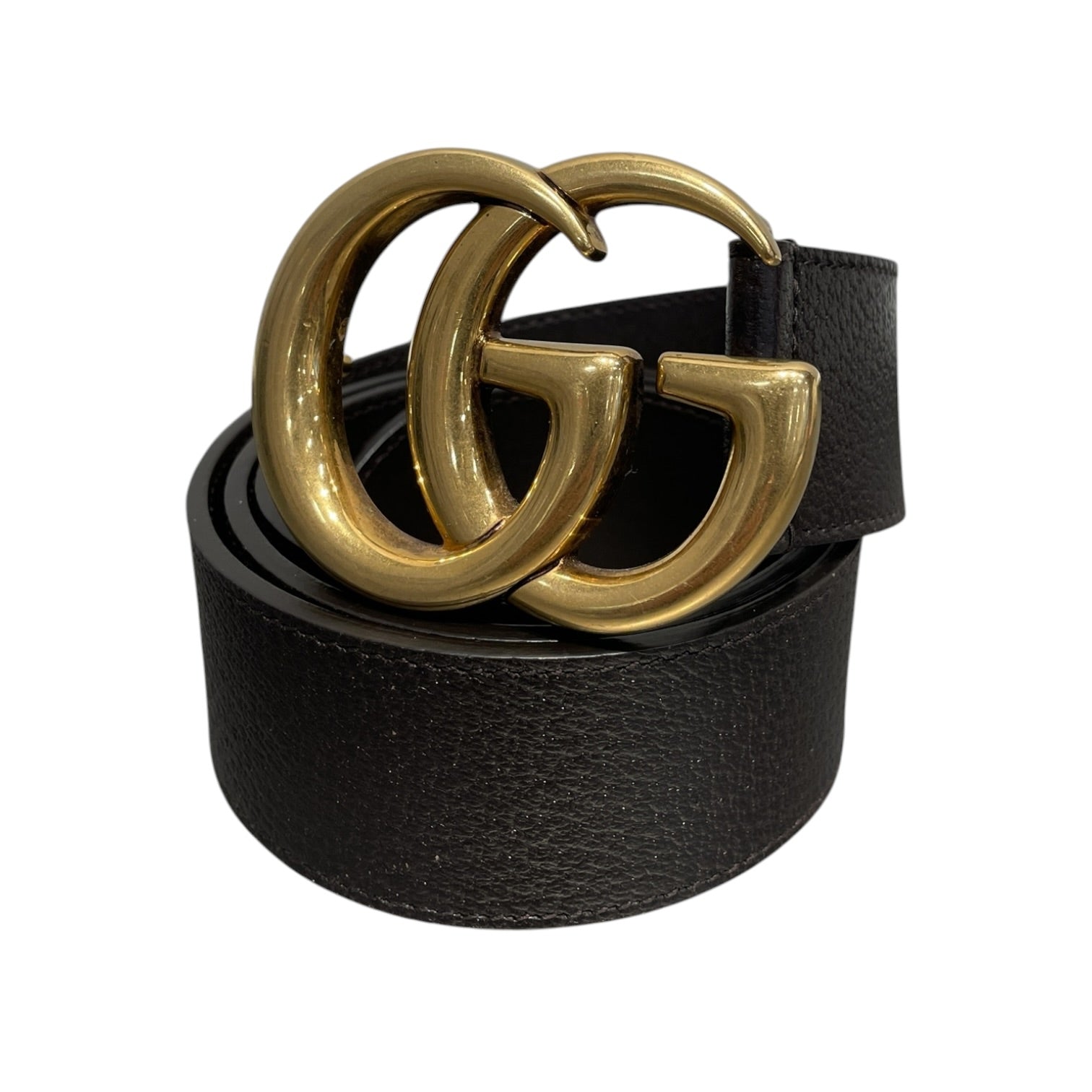 GUCCI/Belt/Leather/BRW/gold GG DJ20T 90-36 view 1