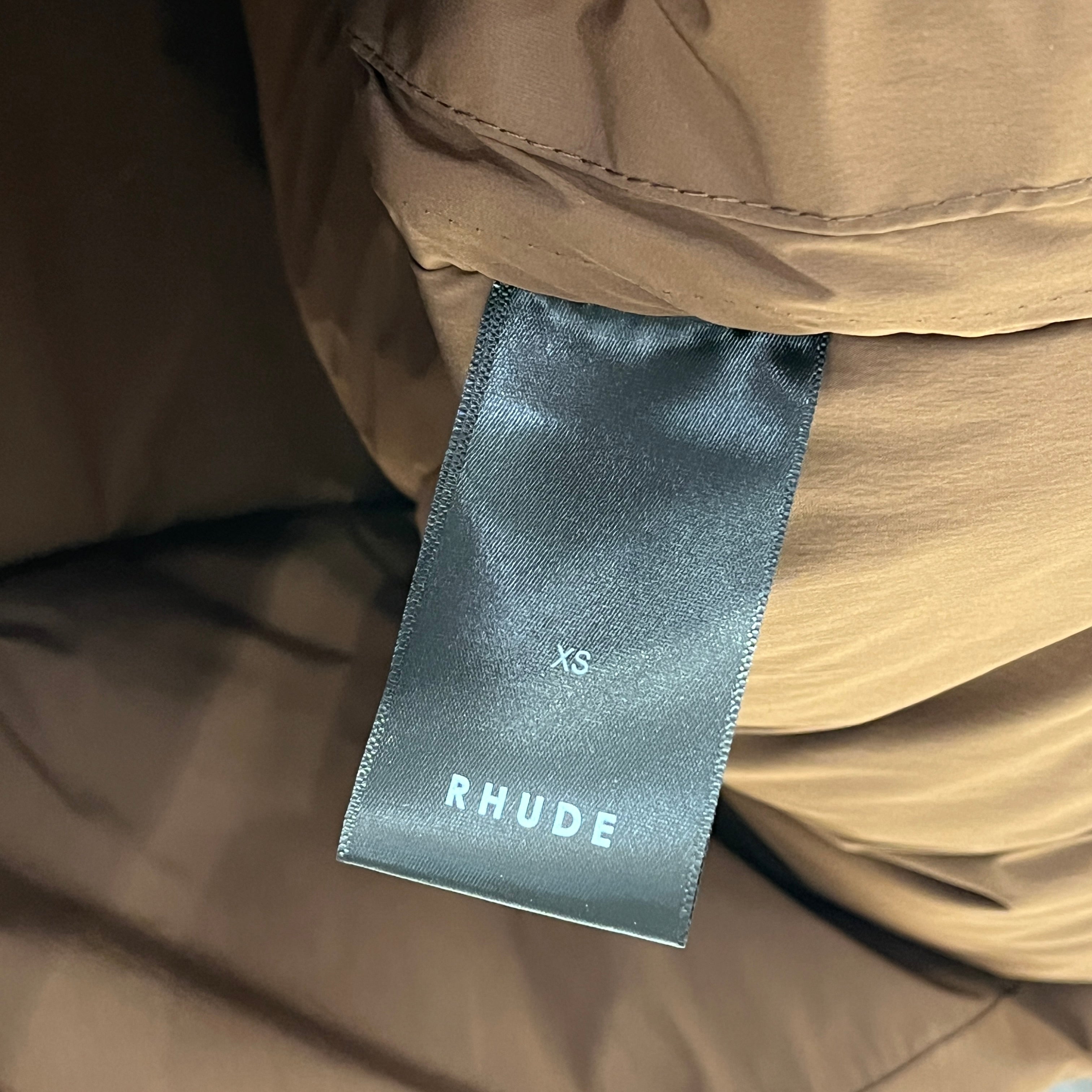 RHUDE/Puffer Jkt/XS/Nylon/BRW/LOGO ON BACK/PILL ZIPPER view 4