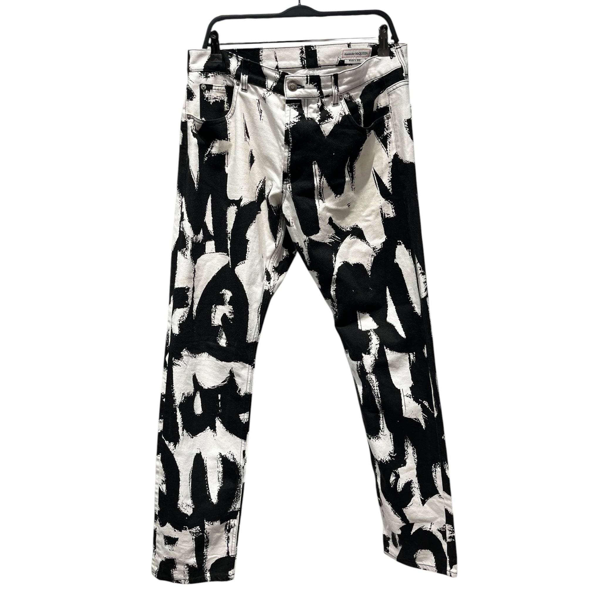 Alexander McQueen/Pants/50/Cotton/BLK/All Over Print/ view 1