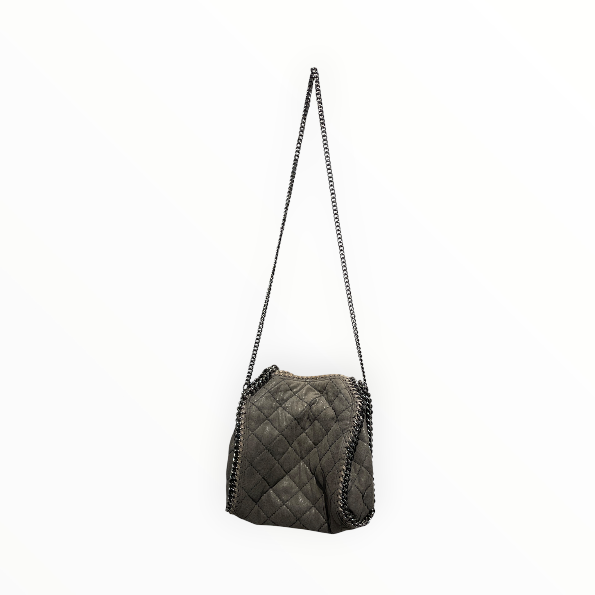 STELLAMcCARTNEY/Cross Body Bag/Cotton/GRY/VEGAN SUEDE TOP HANDLE view 1