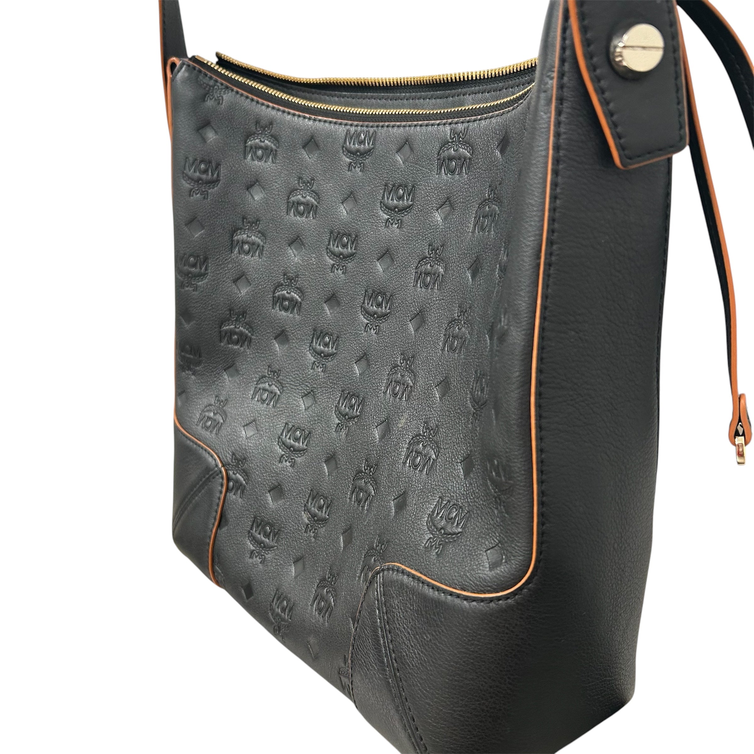 MCM/Bag/Monogram/Leather/BLK/Klara hobo Bag view 4