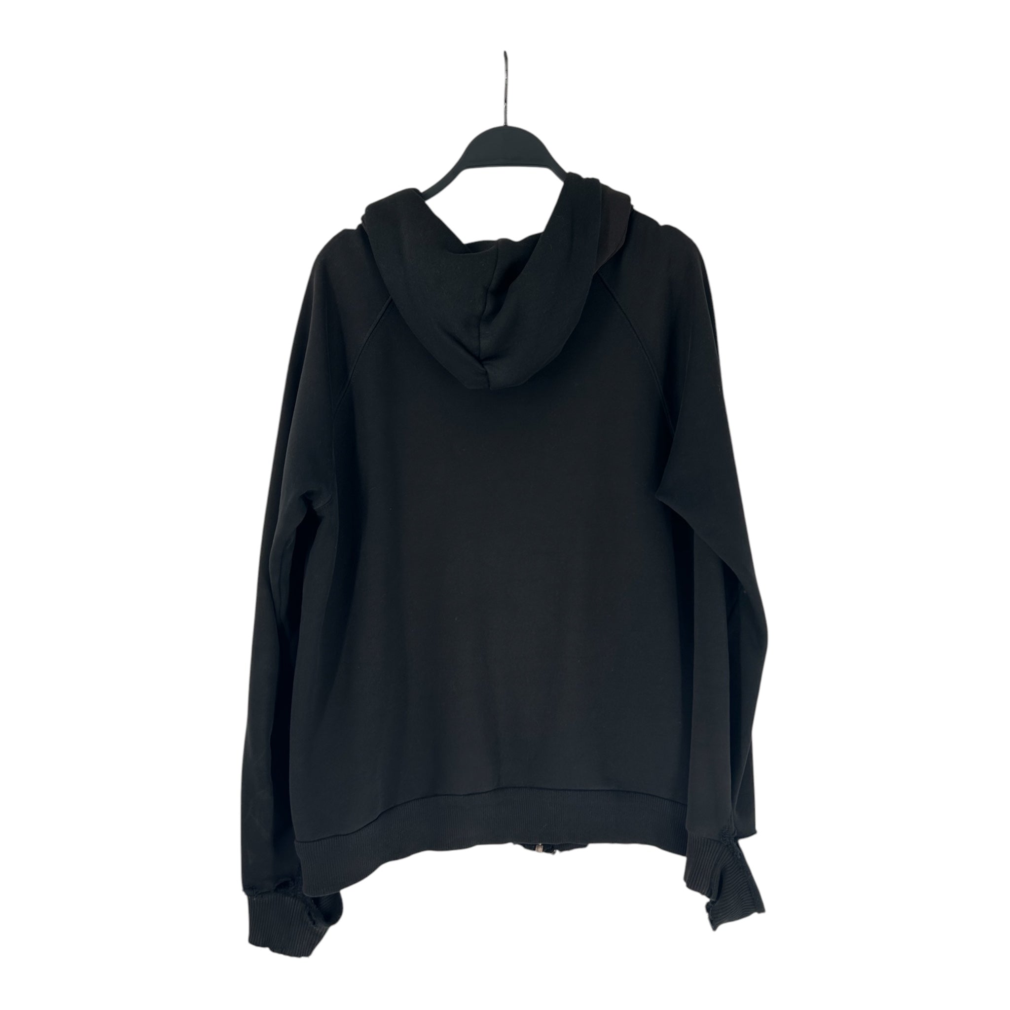 SAINT LAURENT/Zip Up Hoodie/M/Cotton/BLK/STAR PATCH DIAMOND ZIP view 2