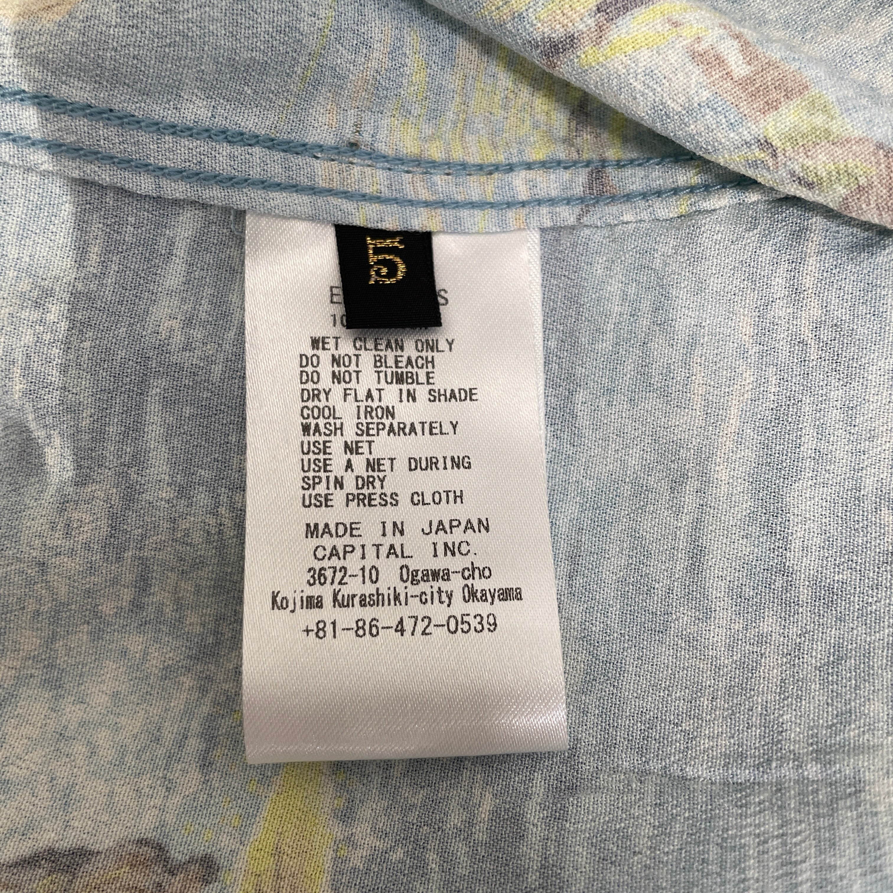 KAPITAL/SS Shirt/5/Silk/MLT/Floral Pattern/ALL OVER OCEAN/ RIB CAGE view 4