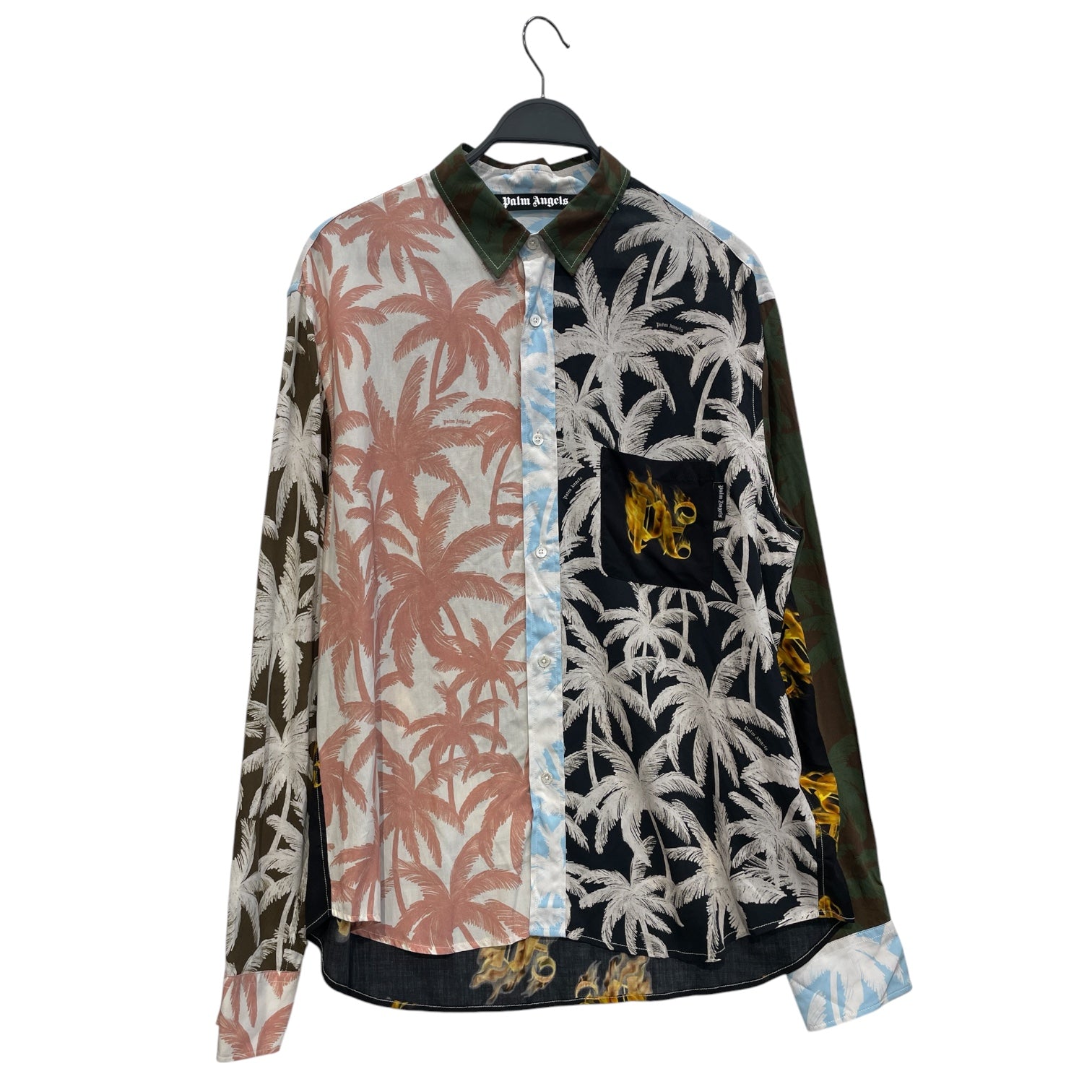 Palm Angels/LS Shirt/52/Silk/MLT/All Over Print/MULTICOLORPALMTREES view 1