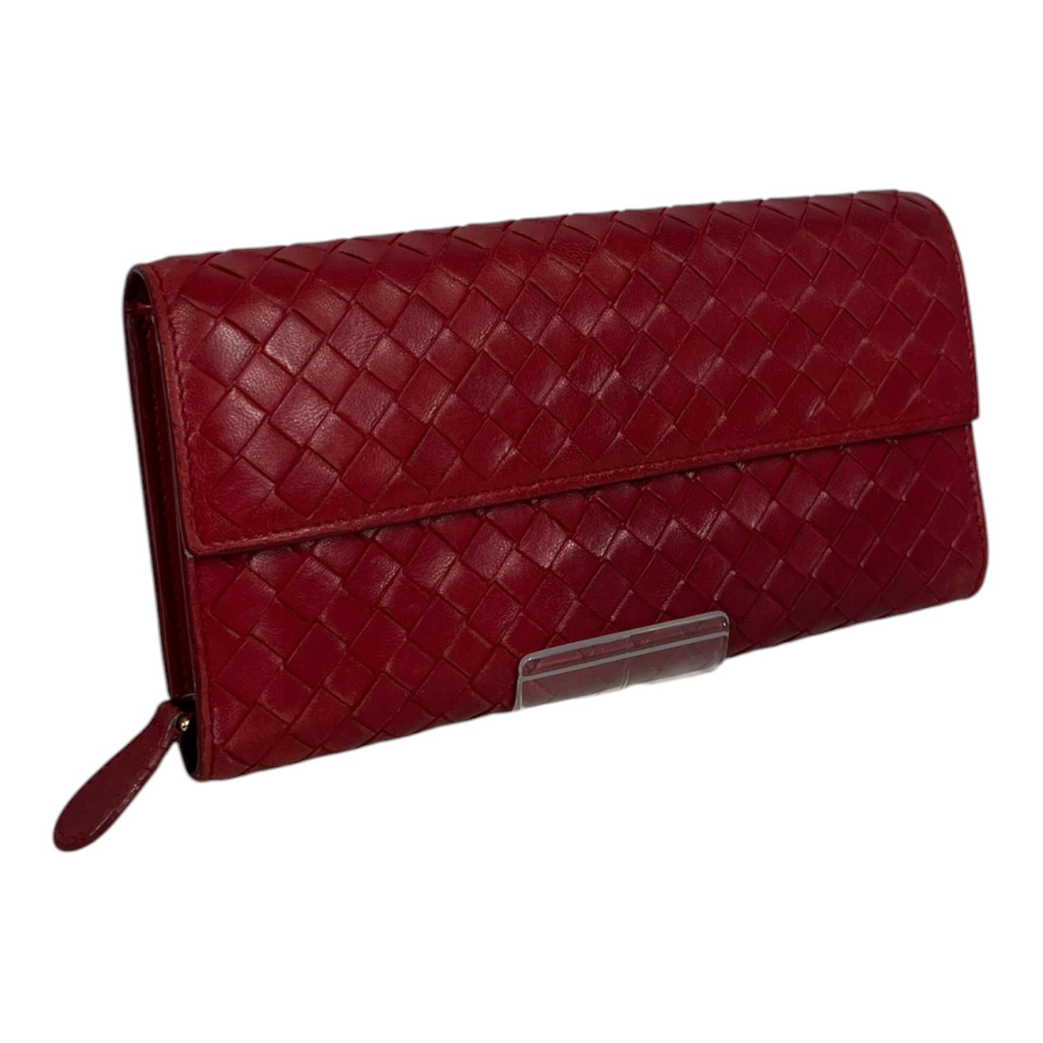 BOTTEGA VENETA/Long Wallet/Leather/RED/L's/Intrecciato view 1