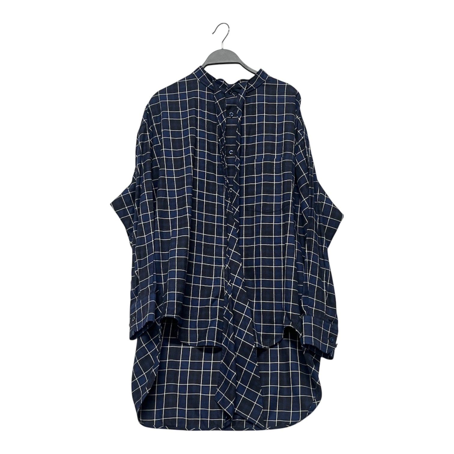 BALENCIAGA/Flannel Shirt/42/Cotton/NVY/JP57 2018 00096 view 1