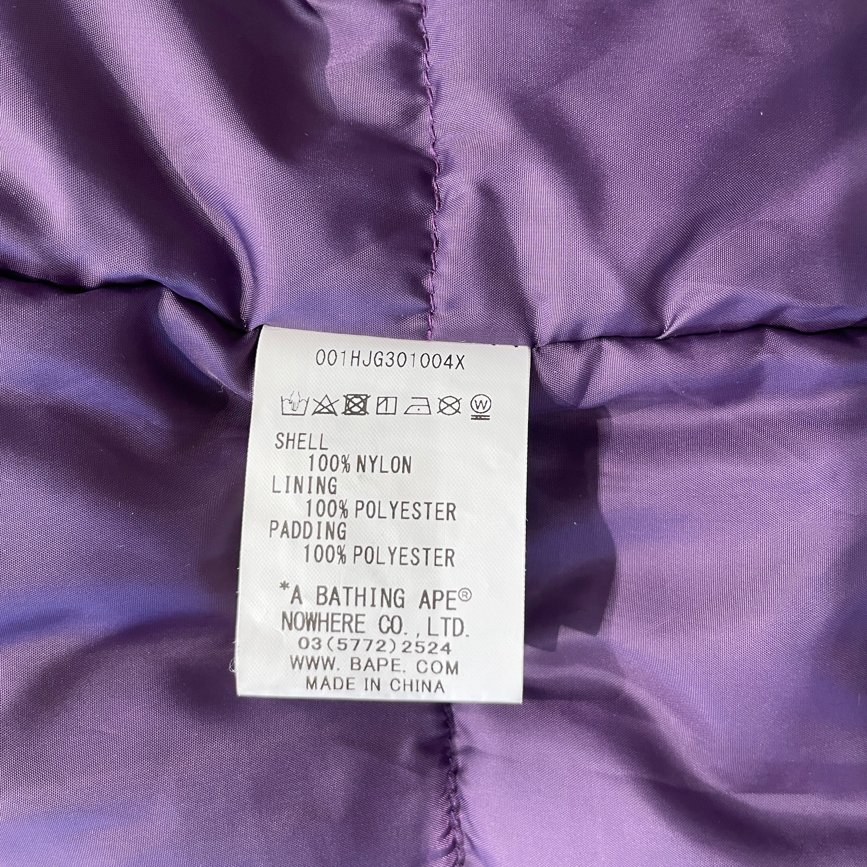 A BATHING APE/Puffer Jkt/M/Polyester/PPL/Graphic/SDHARK BATTED view 6