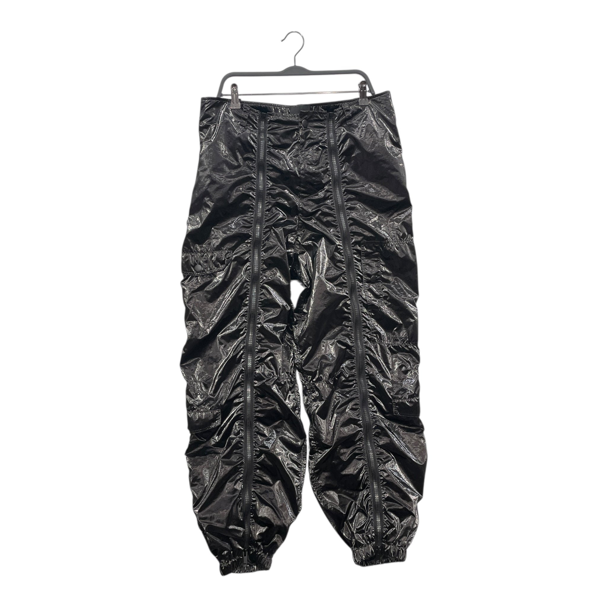 GIVENCHY/Straight Pants/52/Polyester/BLK/FRONT ZIP PVC JOGGERS view 1