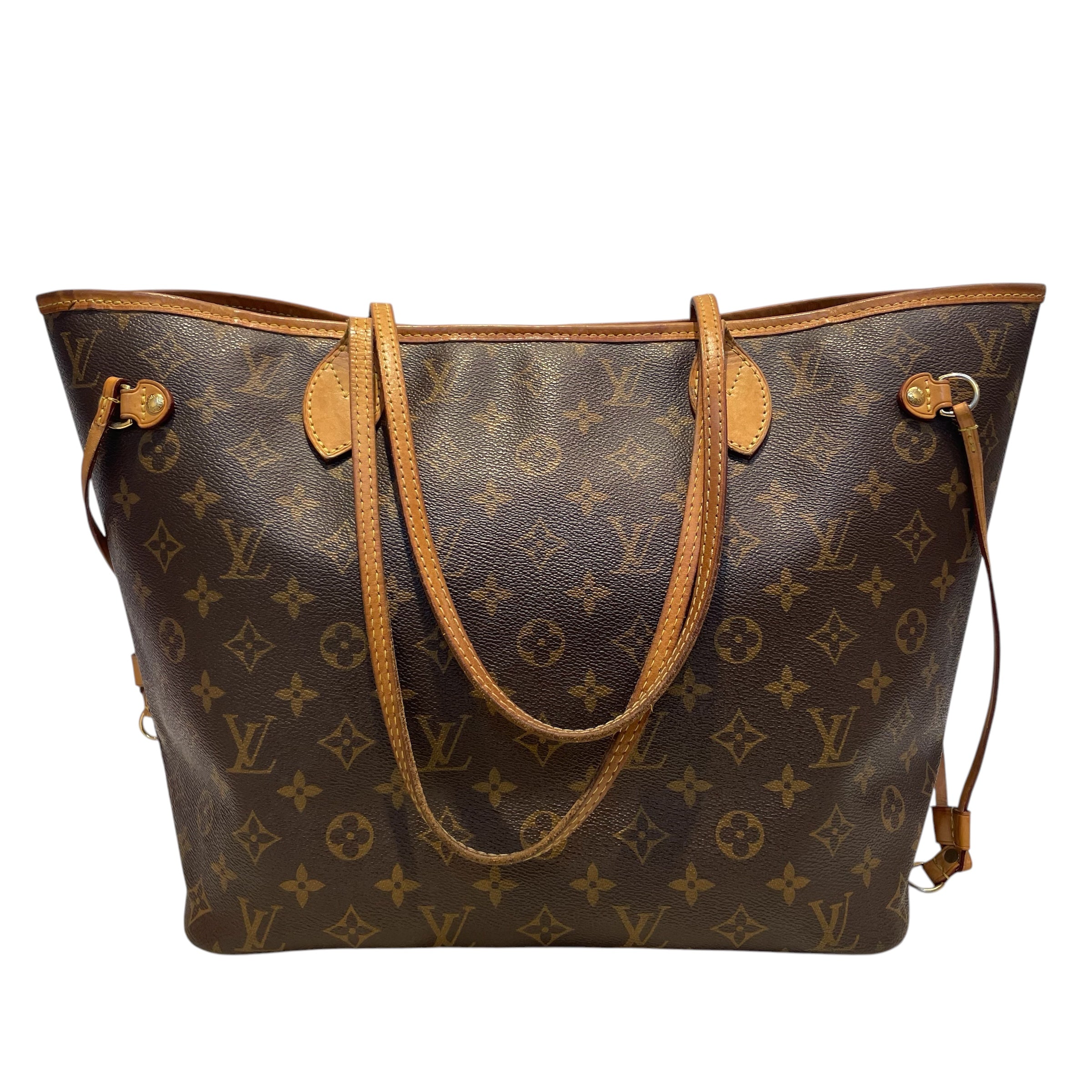 LOUIS VUITTON/Hand Bag/Monogram/Leather/MLT/red interior/1854/neverfull view 2