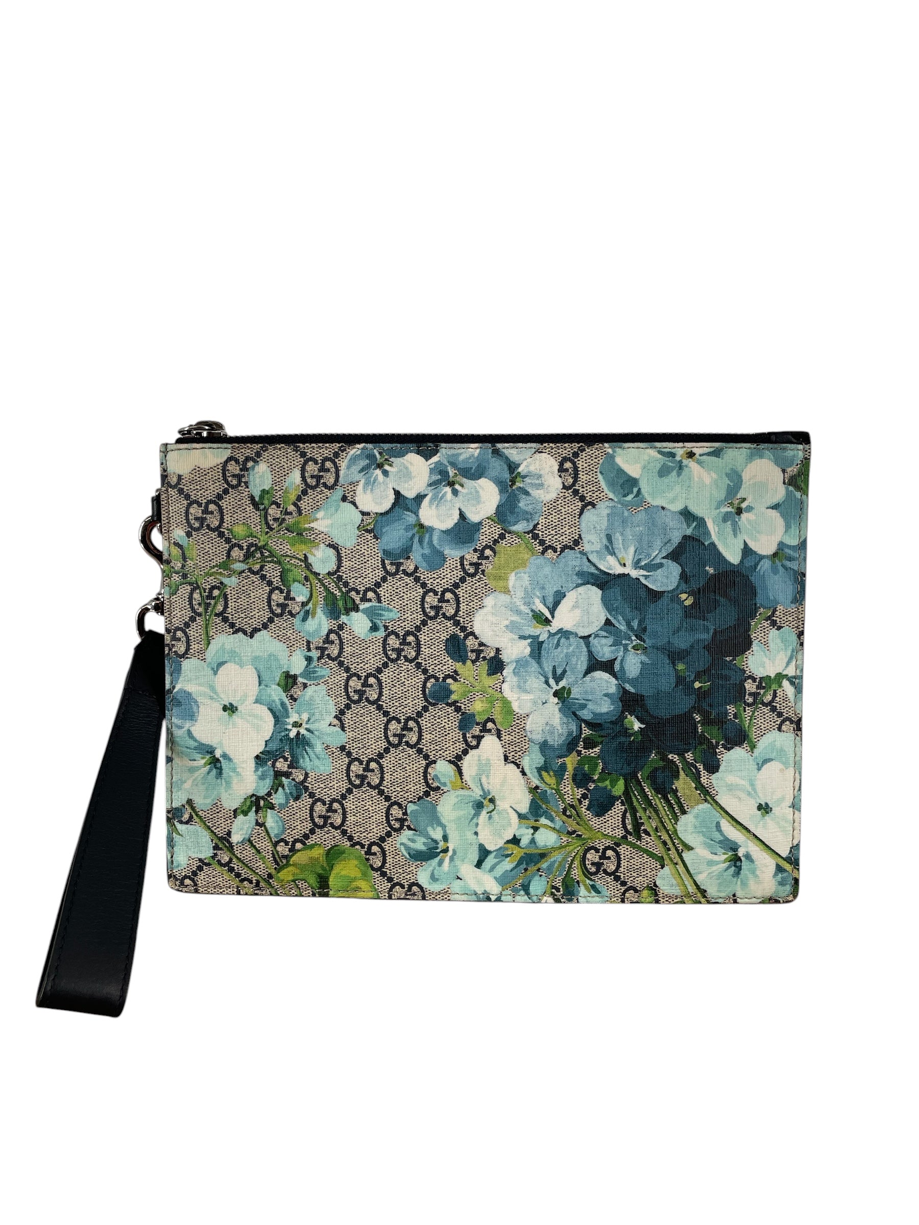 GUCCI/Pouch/Floral Pattern/MLT/4116911147 BLU FLWRS ALL OVER view 1