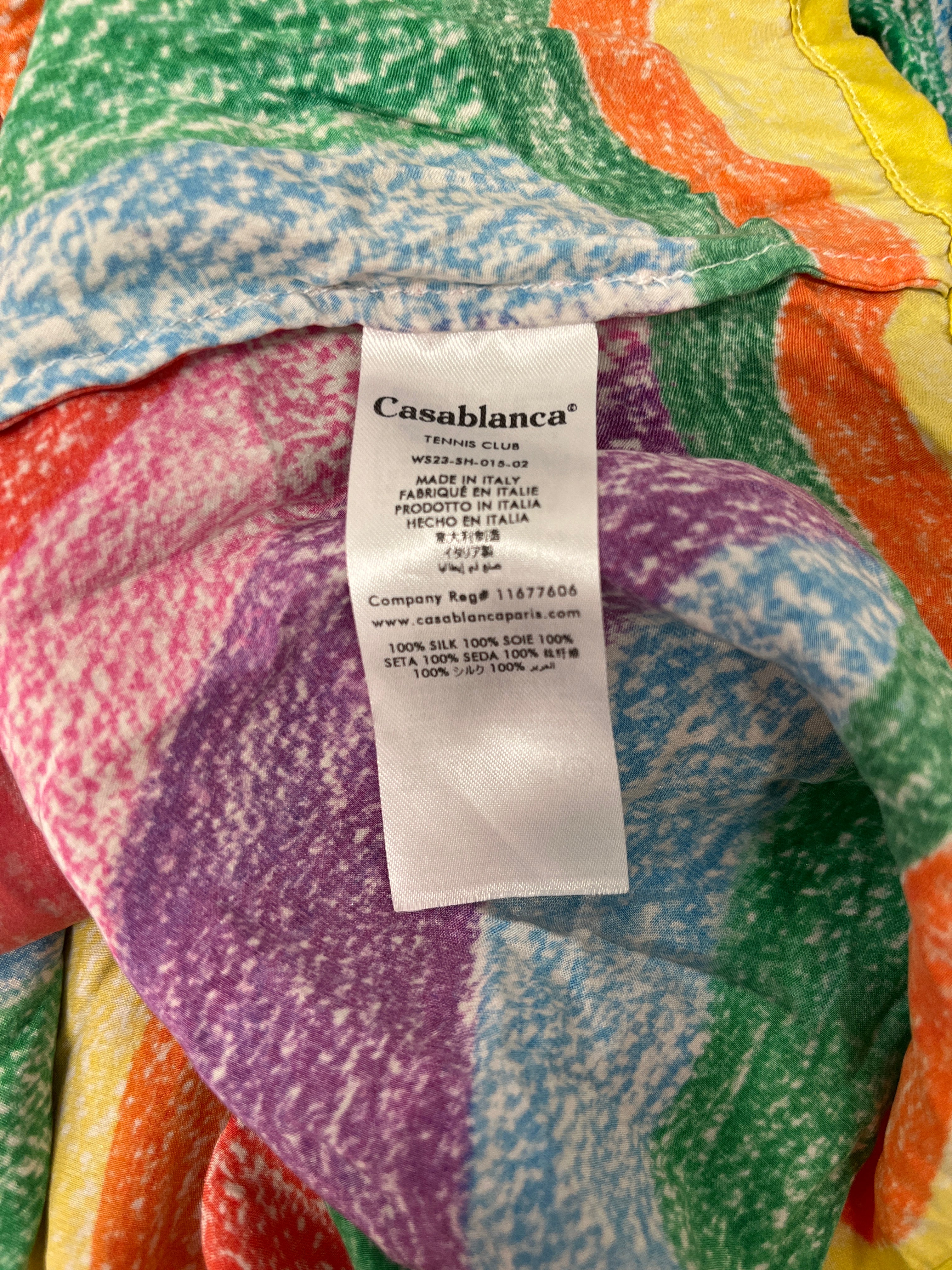 CASABLANCA/SS Shirt/36/Silk/MLT/All Over Print/RAINBOW CRAYON PRINT view 4