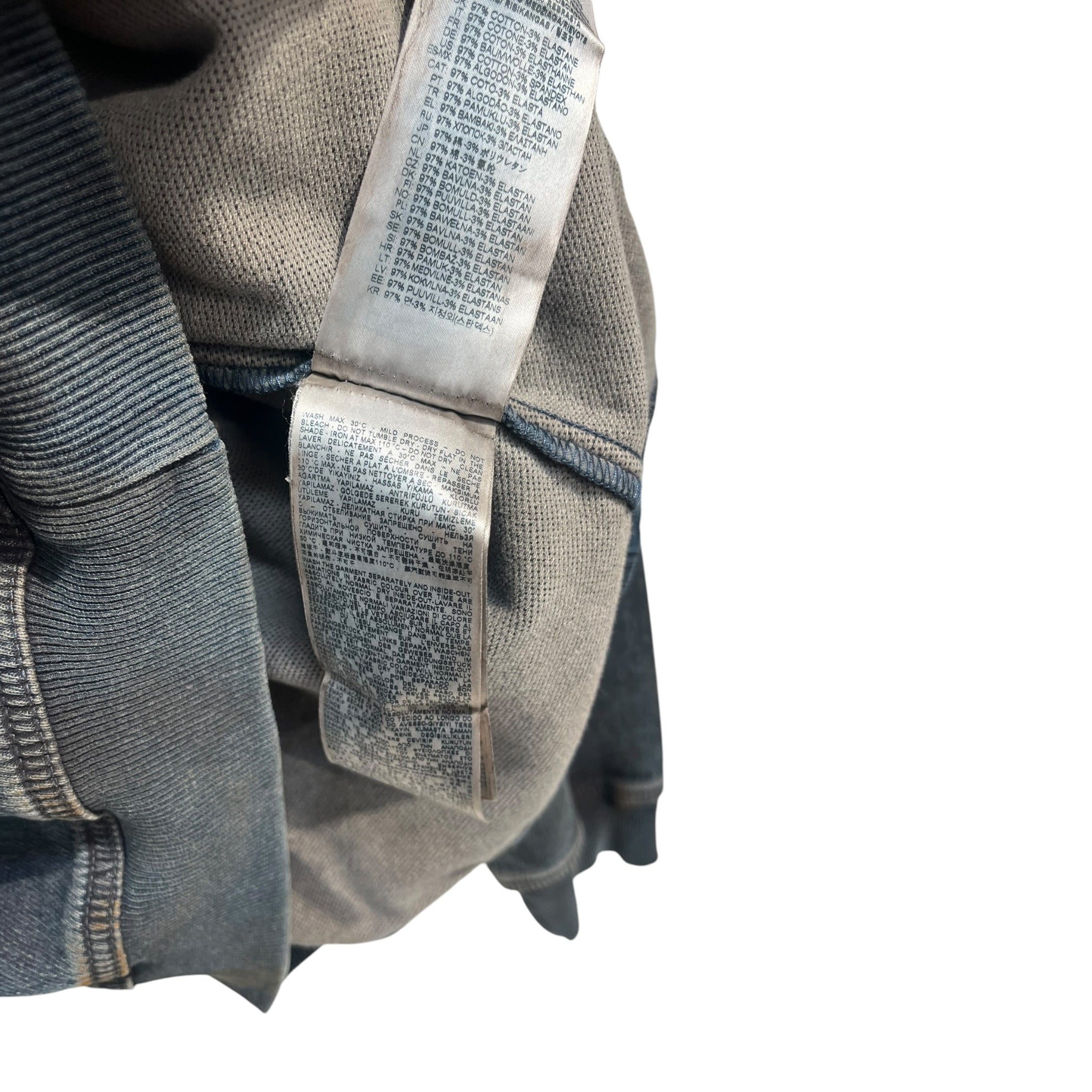 DIESEL/Hoodie/L/Cotton/BLU/Oversize/MUD WASH-OVERDYED view 5