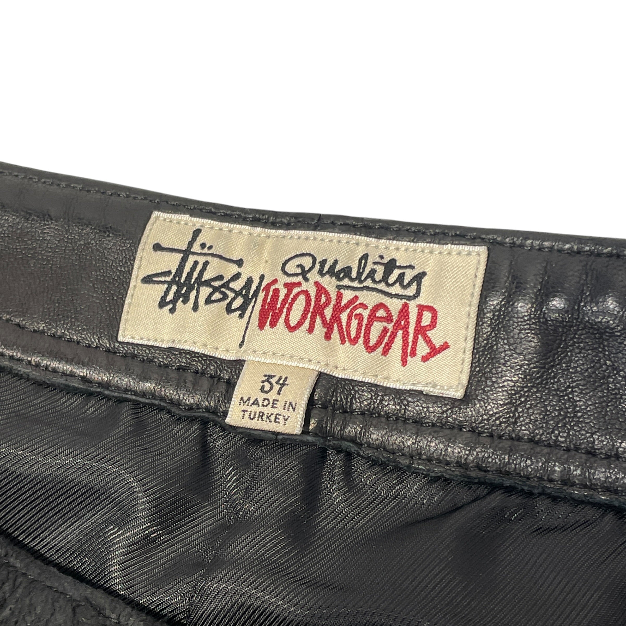 STUSSY/Shorts/34/Lambskin/BLK/BAGGY WASHED SHORTS view 6