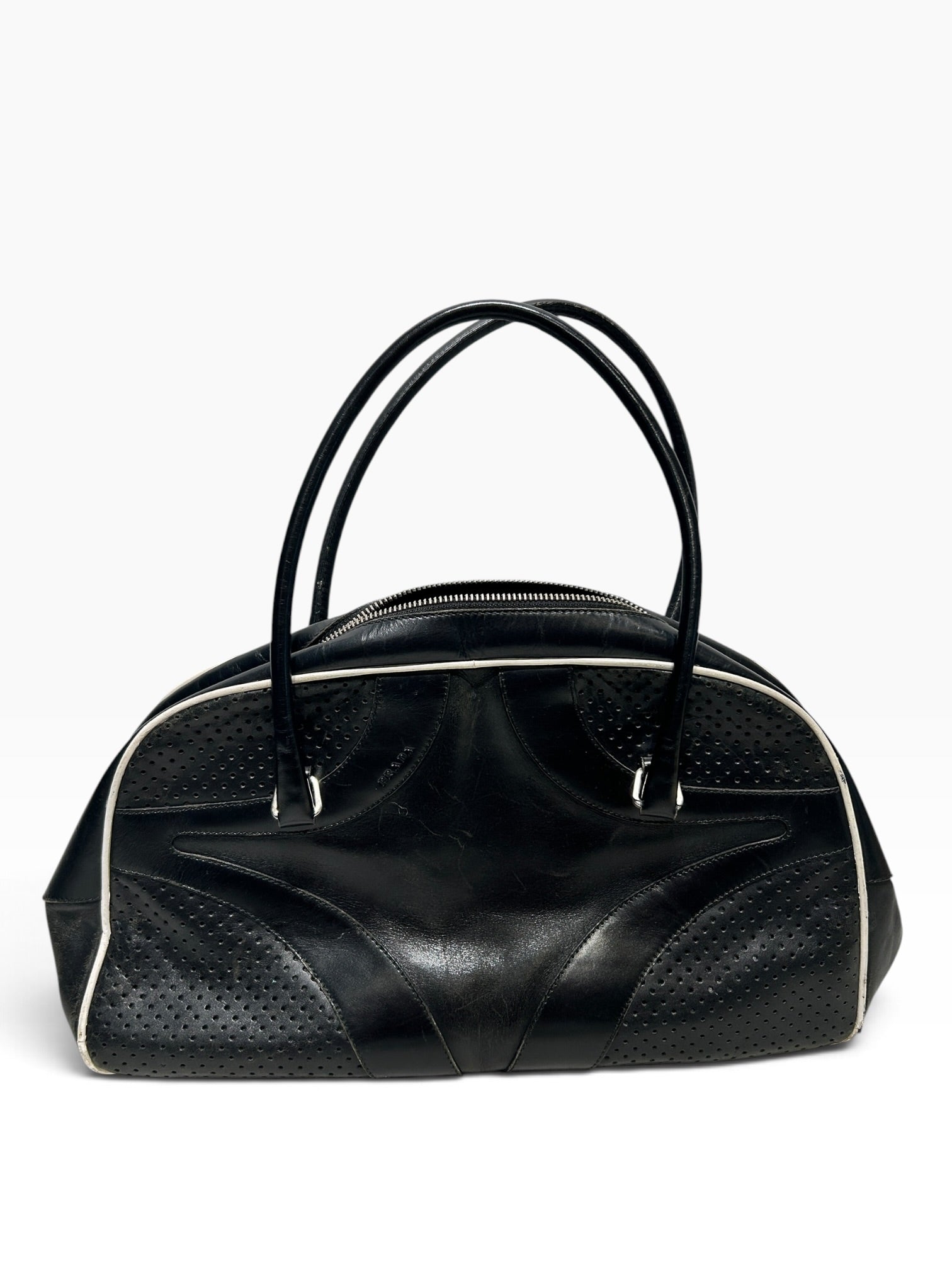 PRADA/Bag/Leather/BLK/ENAMELED TRIANGLE BAG view 1