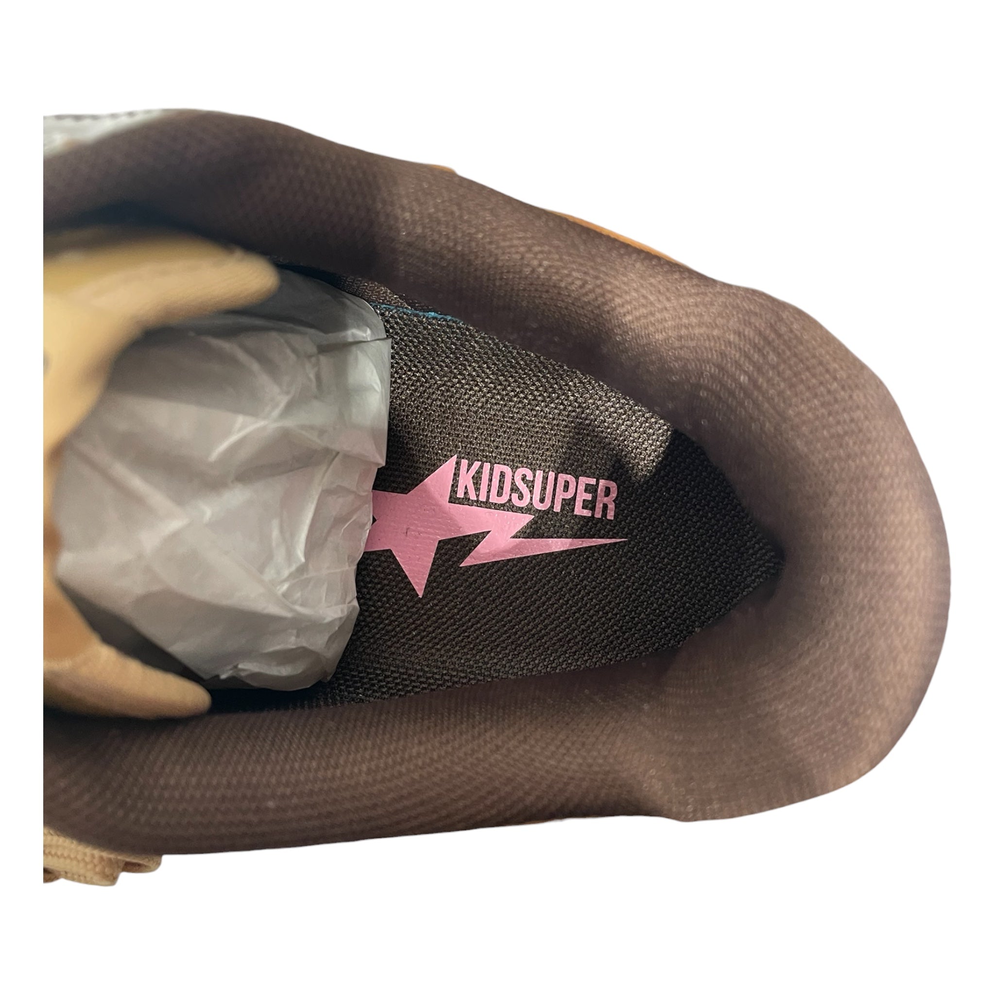 BAPE STA!/KIDSUPER STUDIOS/Low-Sneakers/US 9.5/Leather/BRW/Bapesta Low Kid Super view 3