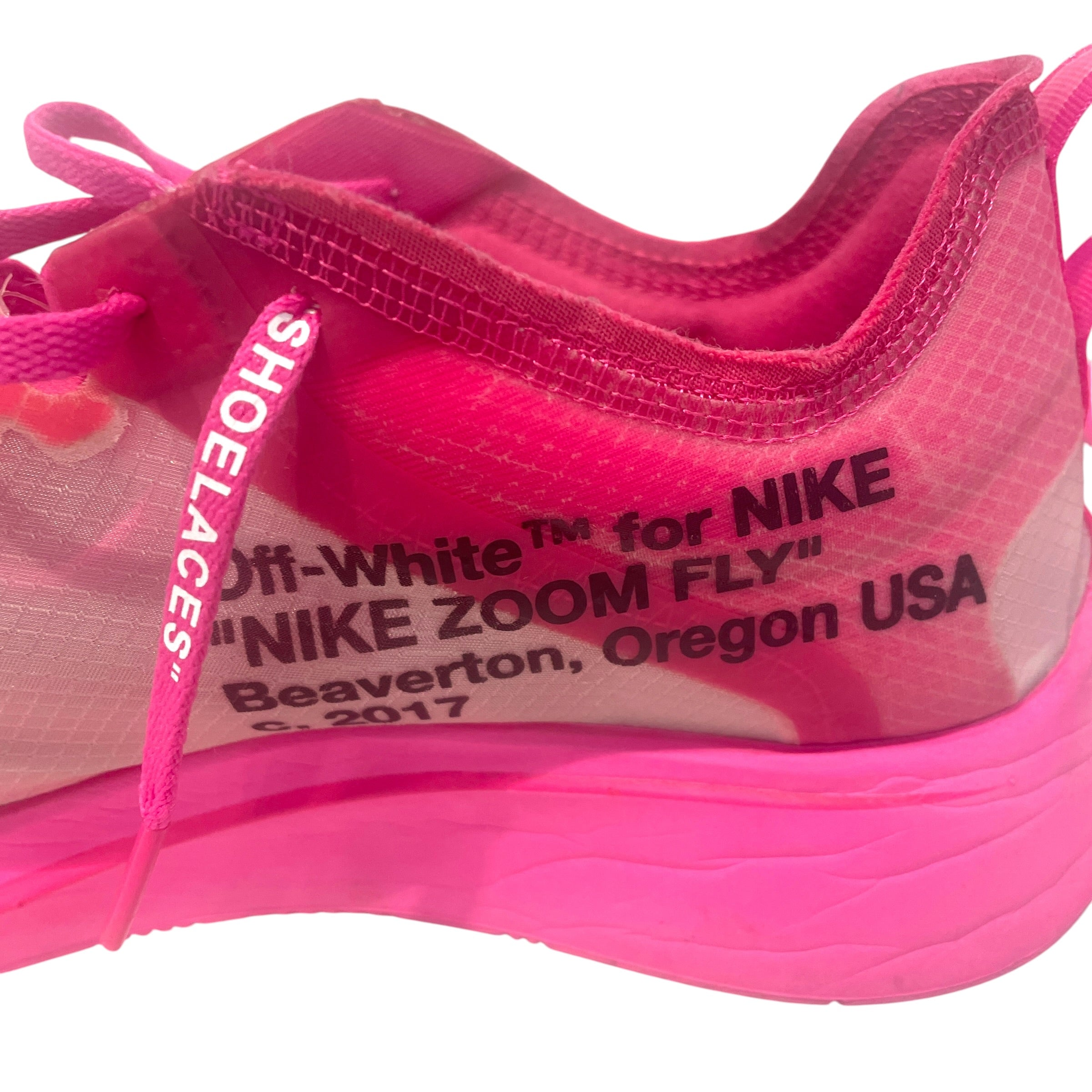 NIKE/OFF-WHITE/Low-Sneakers/US 9/PNK/Zoom Fly SP view 3