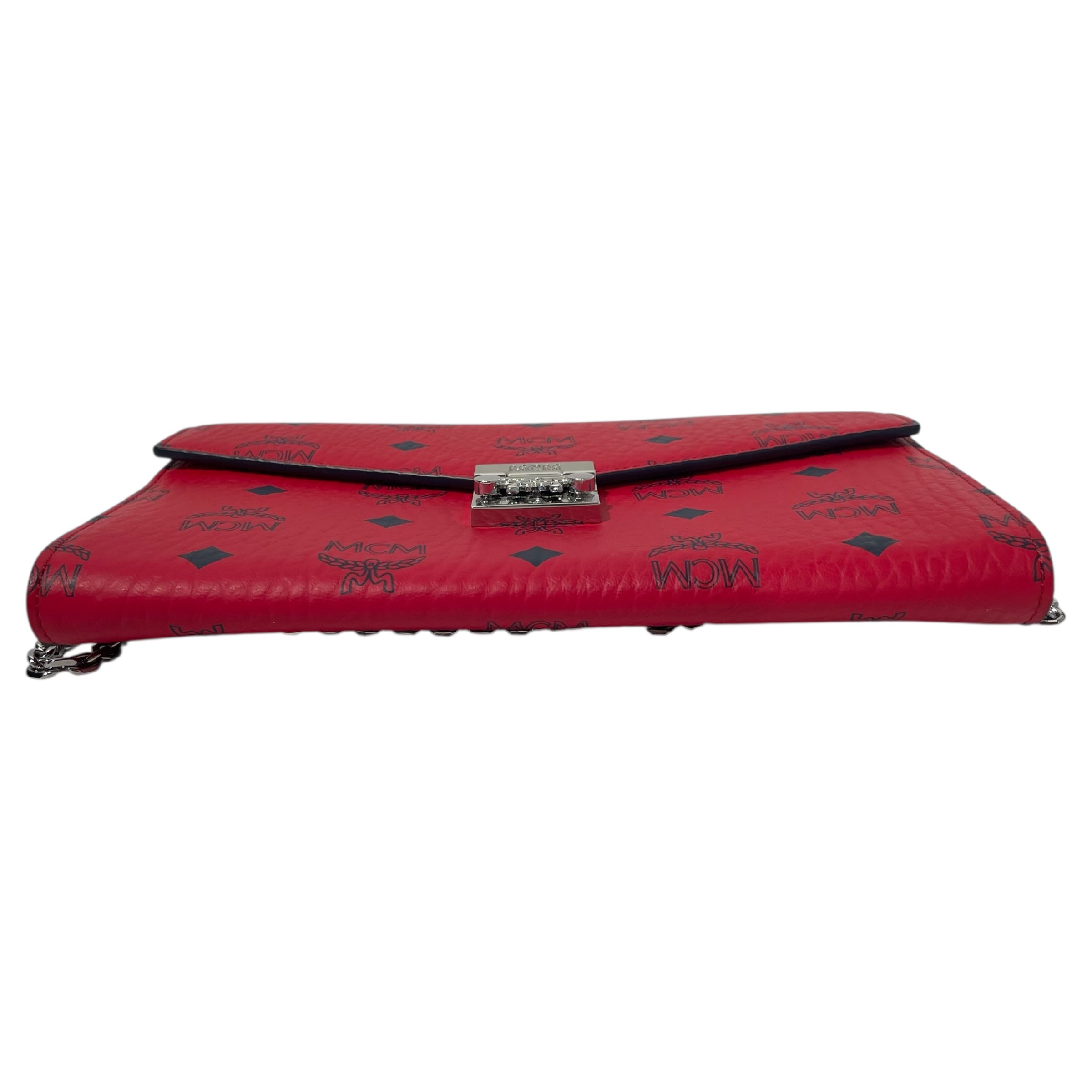 MCM/Cross Body Bag/S/Monogram/Leather/RED/ view 5