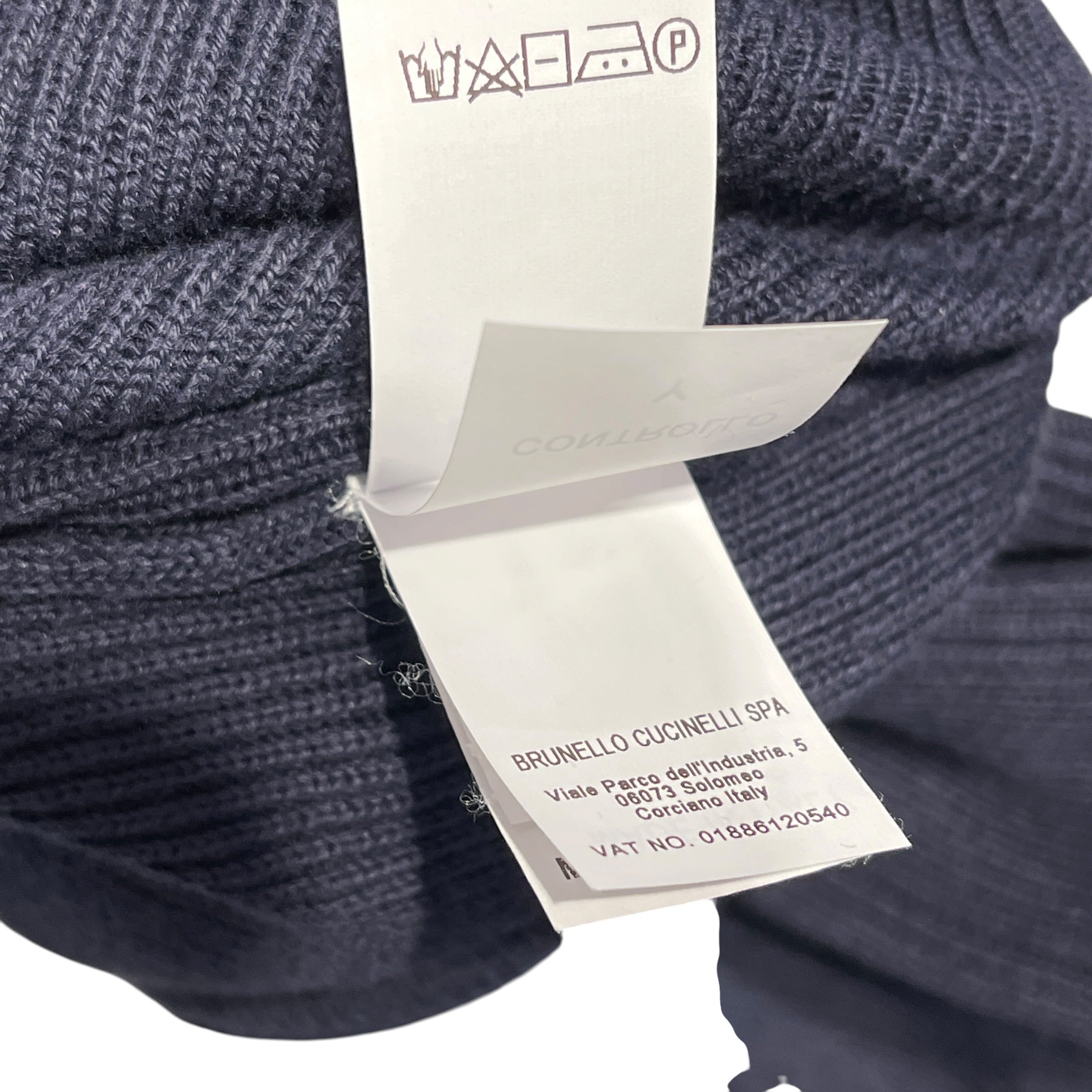 BRUNELLO CUCINELLI/Sweater/XXL/Cotton/NVY/Navy Ribbed Quarter Zip Silver view 8