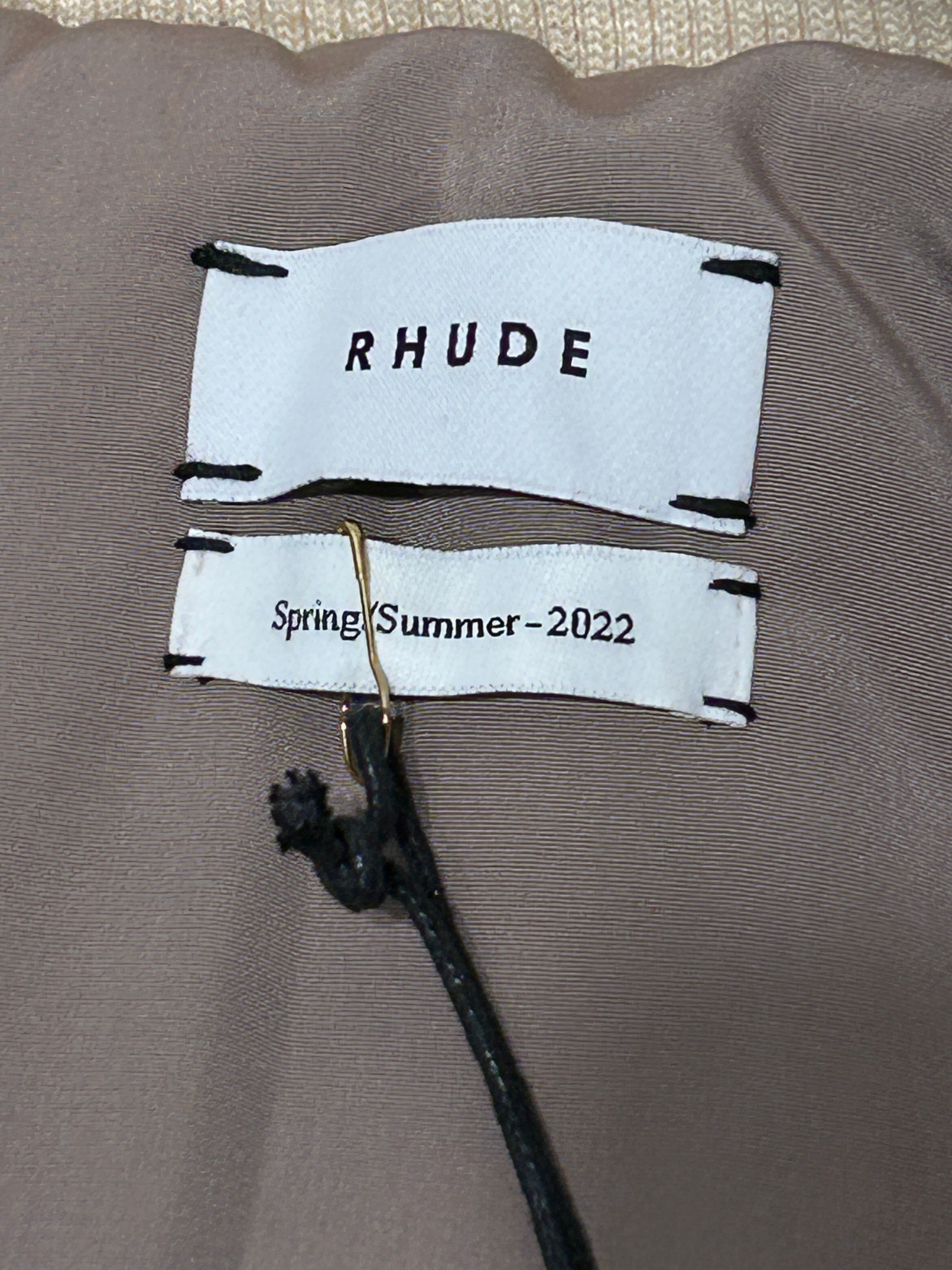 RHUDE/Leather Jkt/L/Leather/CRM/BACK SPELLOUT view 4