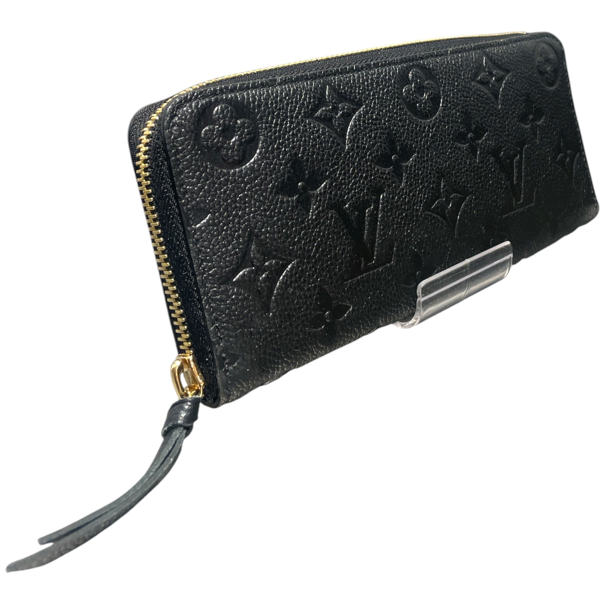 LOUIS VUITTON/Long Wallet/Monogram/Leather/BLK/L's/Empriente Embossed Zippy Walle view 2