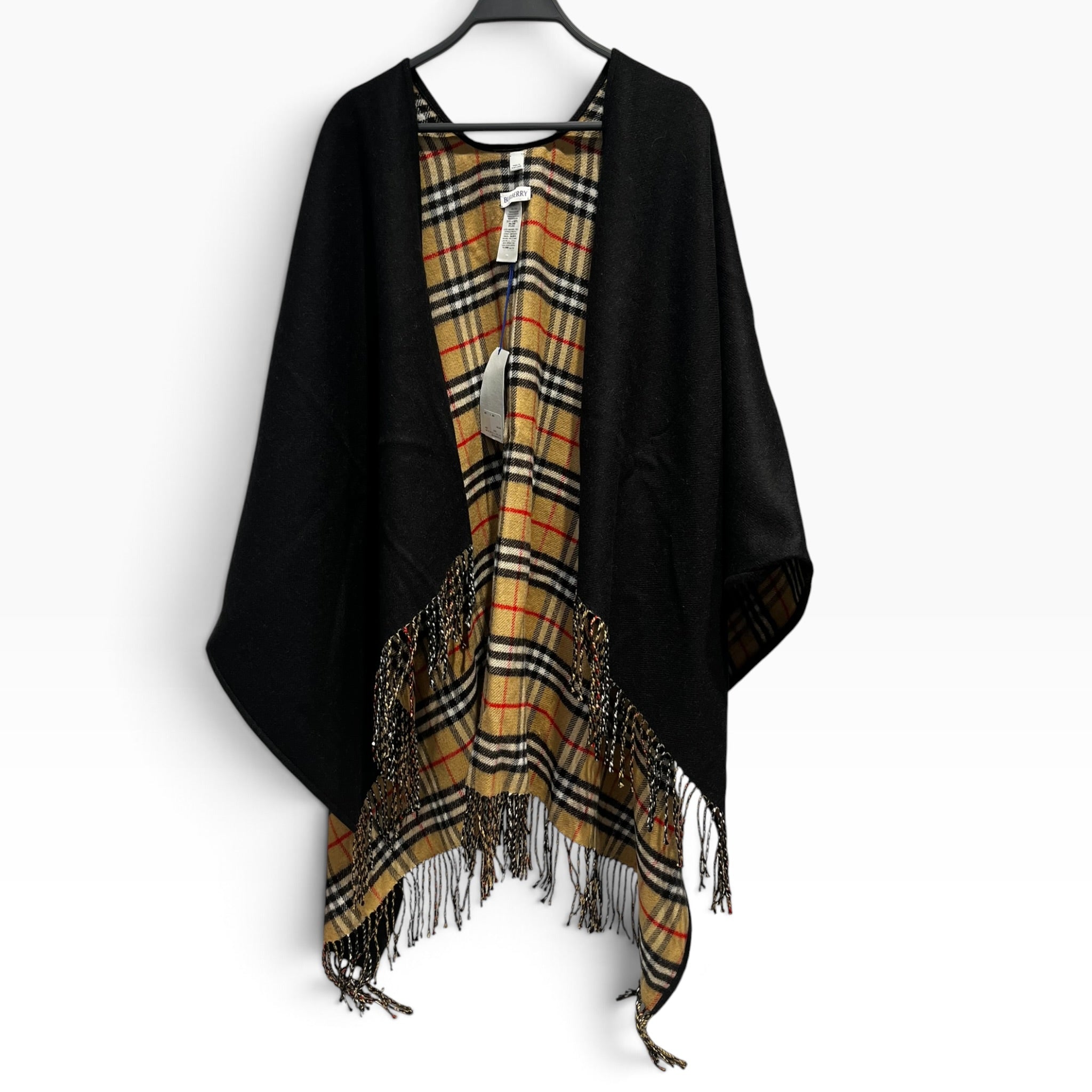 BURBERRY/Stole/Plaid/Wool/BLK/L's/Cape view 1