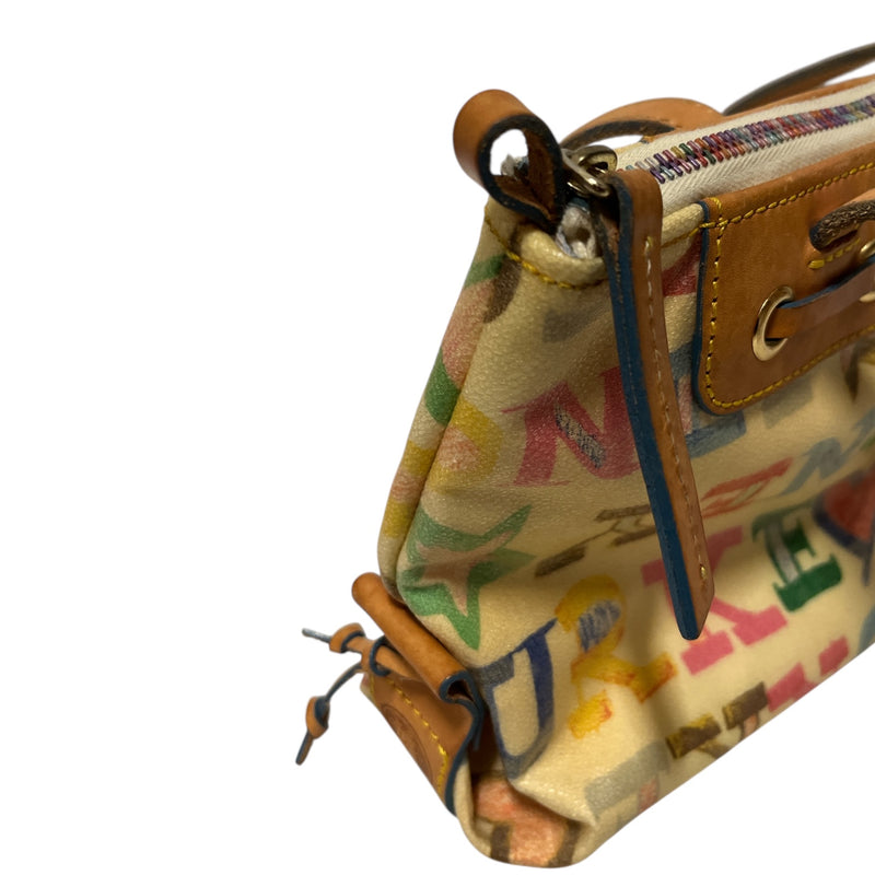 Dooney & Bourke/Hand Bag/OS/All Over Print/Leather/CRM/Marker Skecth All Over Logo