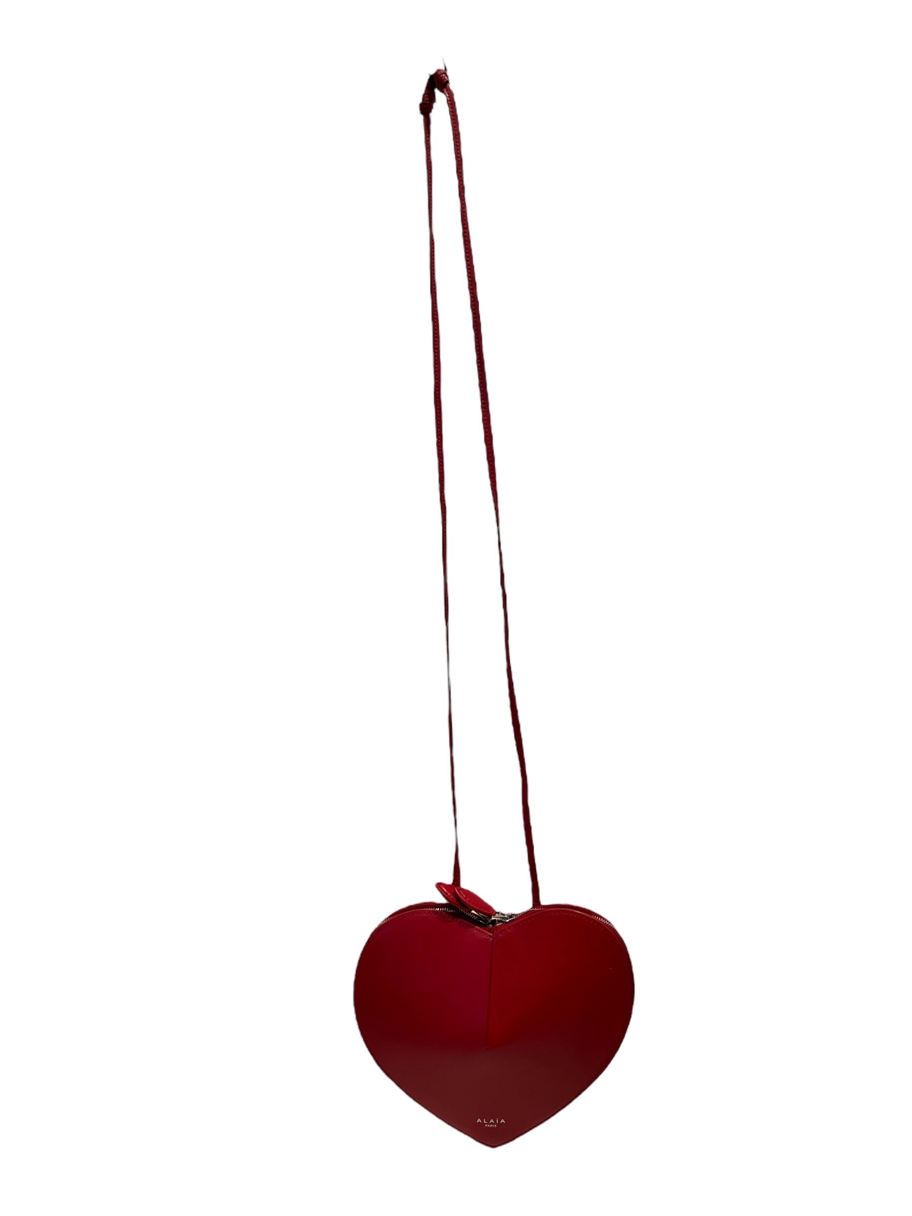ALAIA/Cross Body Bag/S/Leather/RED/HEARTSHAPED view 1